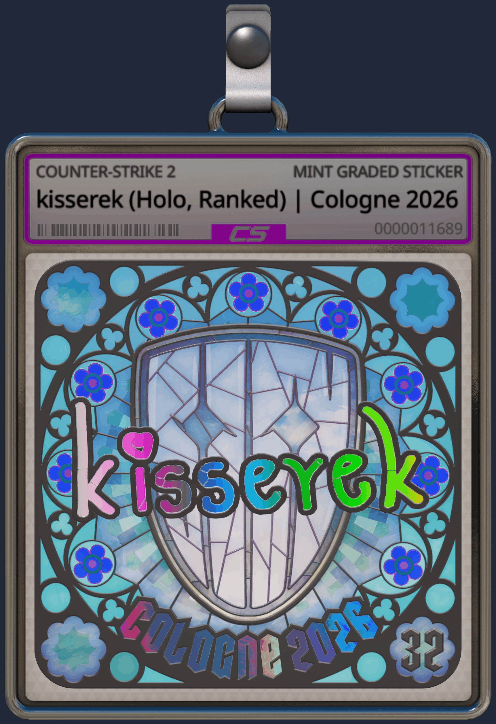 Sticker | kisserek (Holo, Ranked) | Cologne 2026 Image
