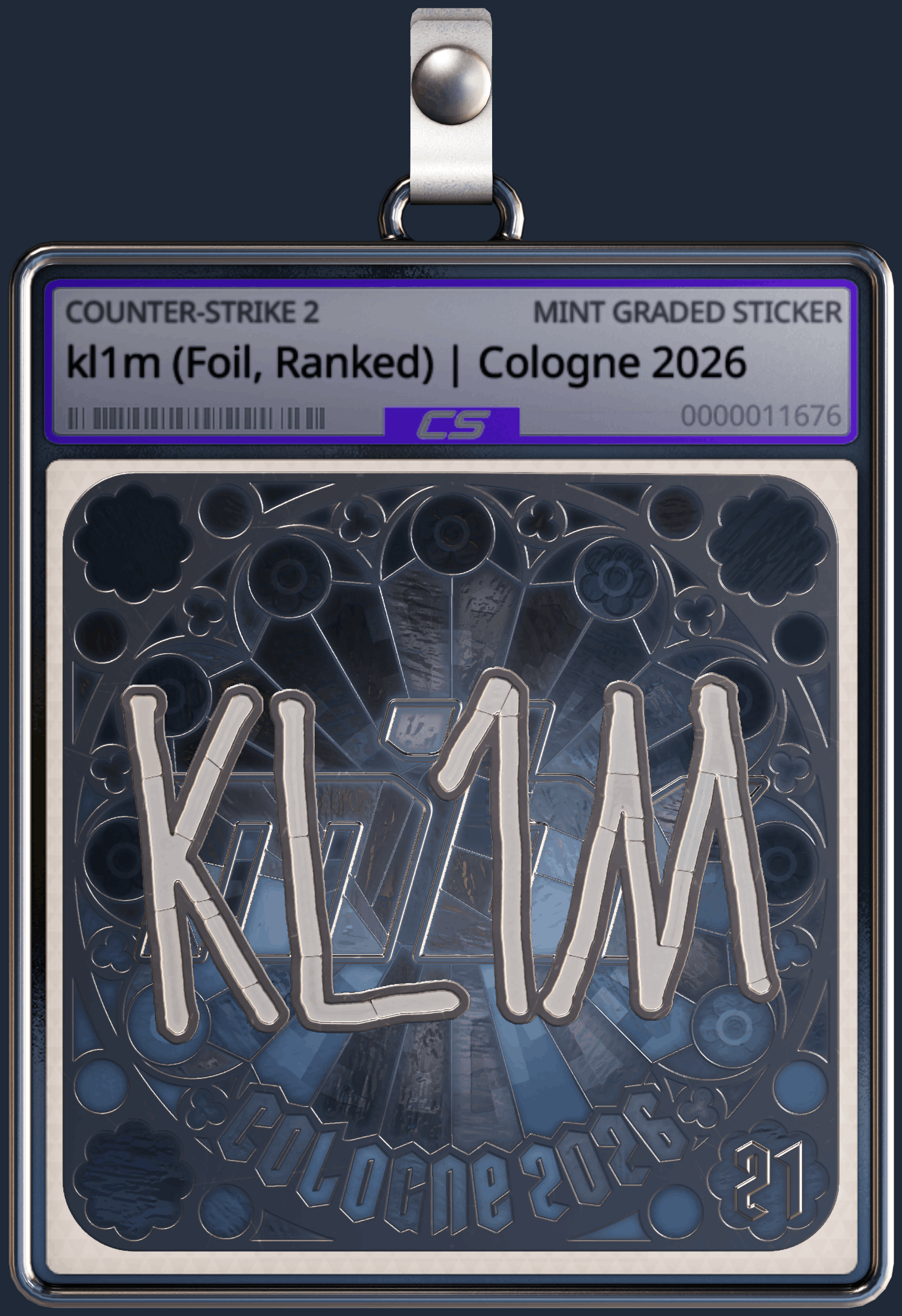Sticker | kl1m (Foil, Ranked) | Cologne 2026 Image