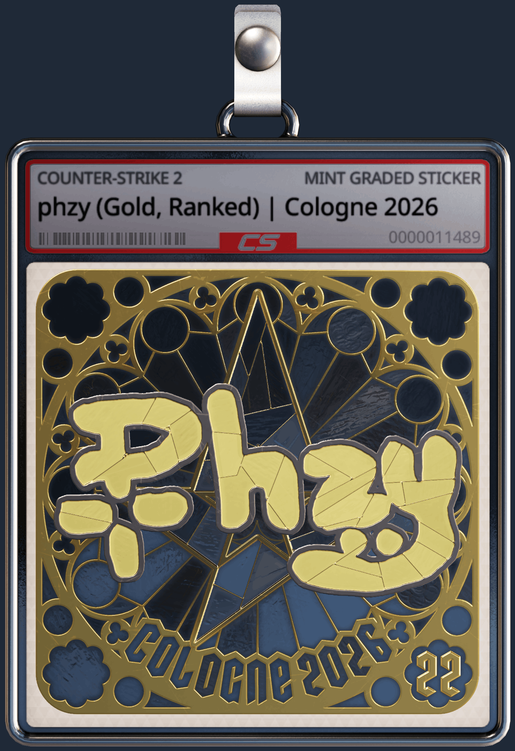 Sticker | phzy (Gold, Ranked) | Cologne 2026 Image