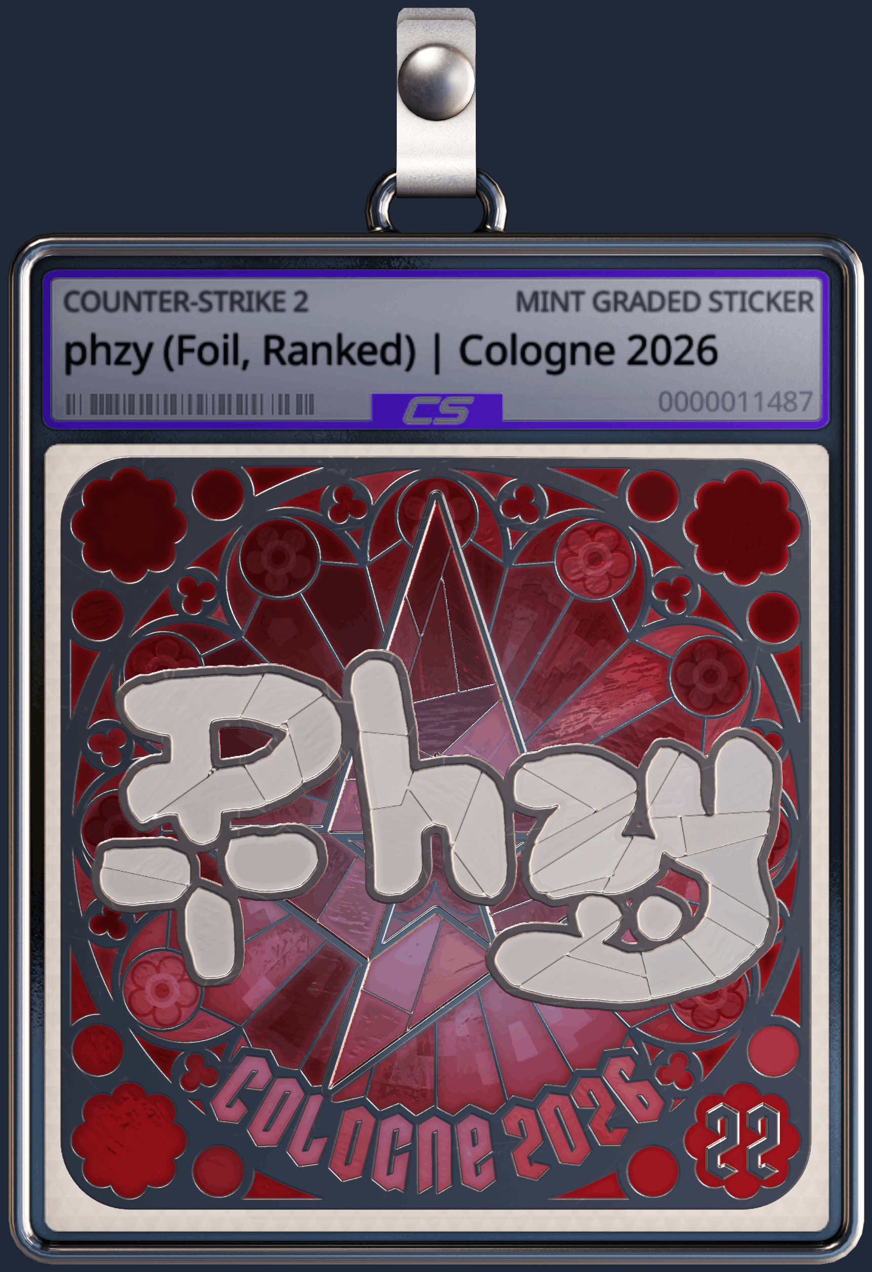 Sticker | phzy (Foil, Ranked) | Cologne 2026 Image