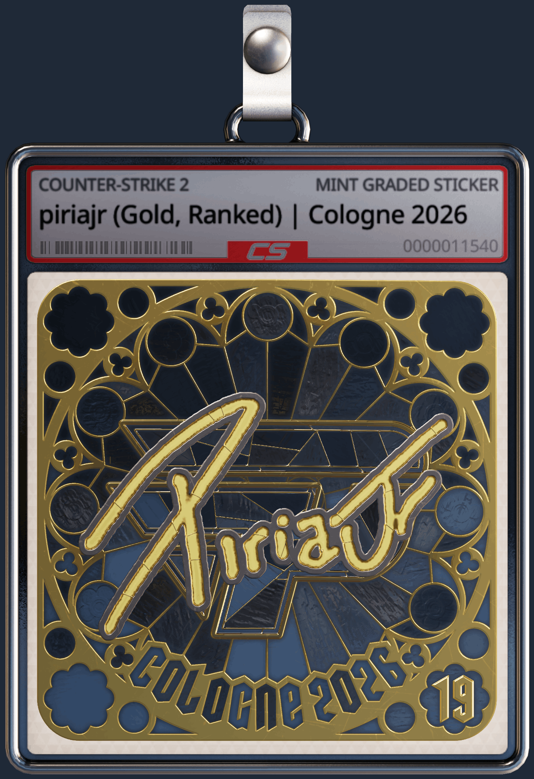 Sticker | piriajr (Gold, Ranked) | Cologne 2026 Image