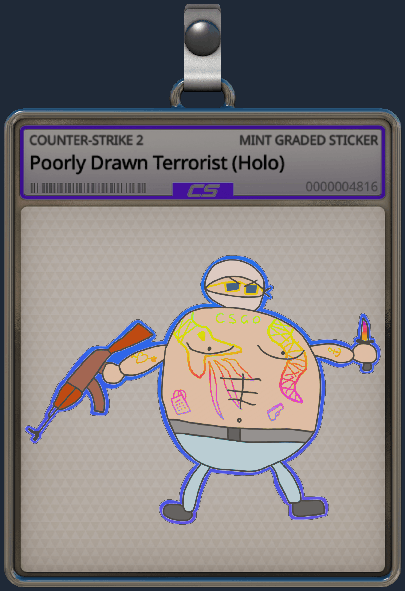 Sticker | Poorly Drawn Terrorist (Holo) Image