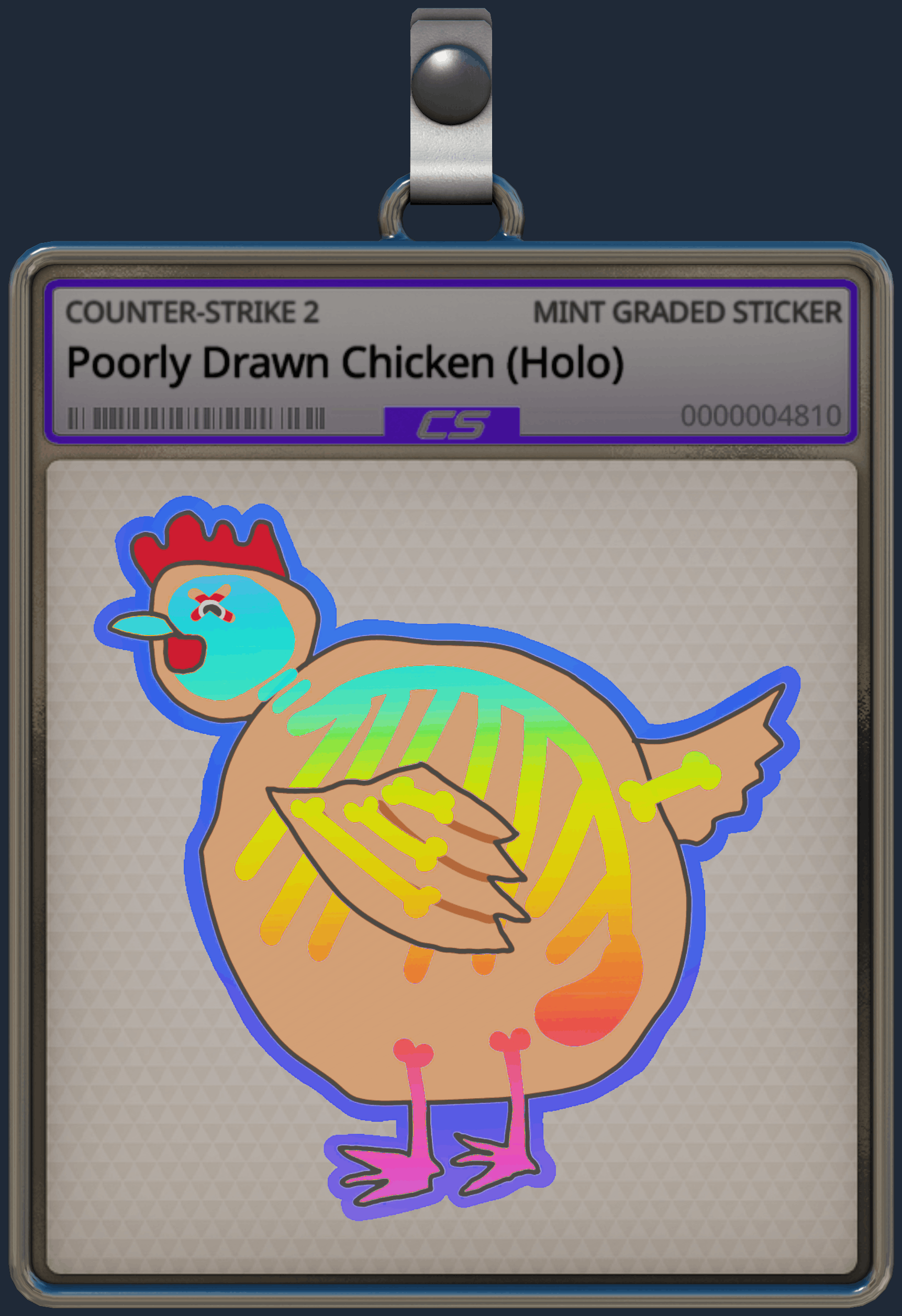 Sticker | Poorly Drawn Chicken (Holo) Image