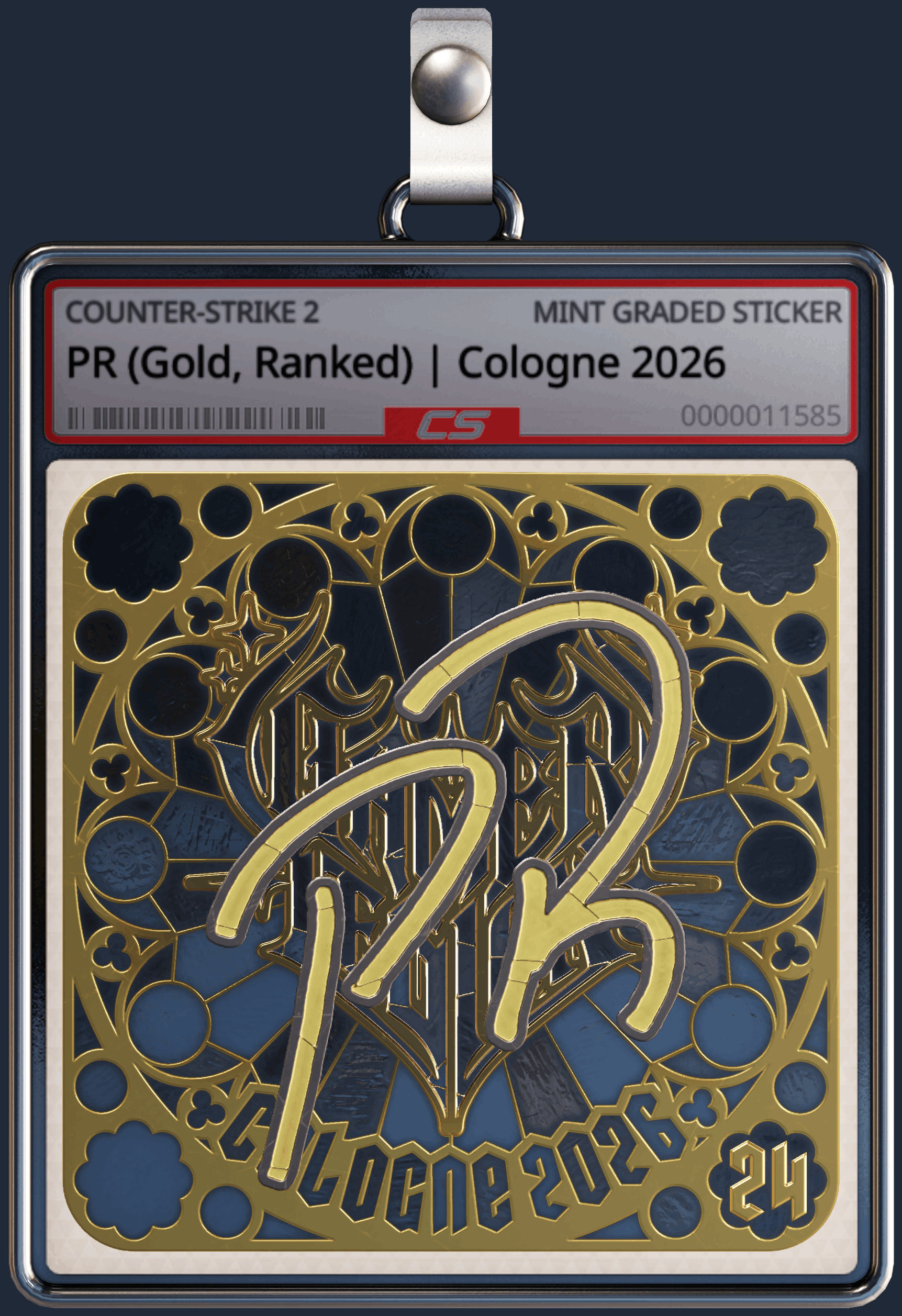 Sticker | PR (Gold, Ranked) | Cologne 2026 Image