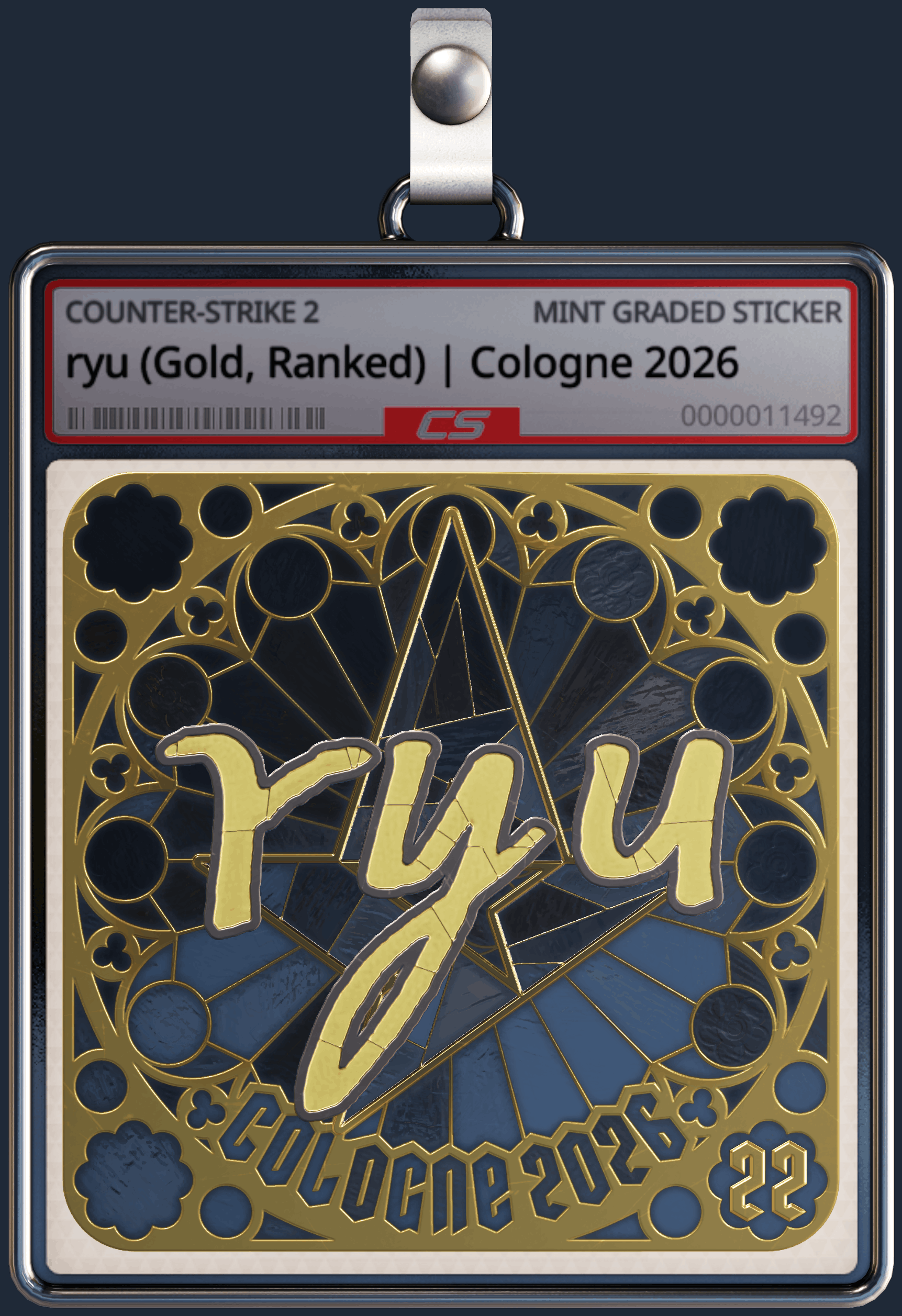 Sticker | ryu (Gold, Ranked) | Cologne 2026 Image