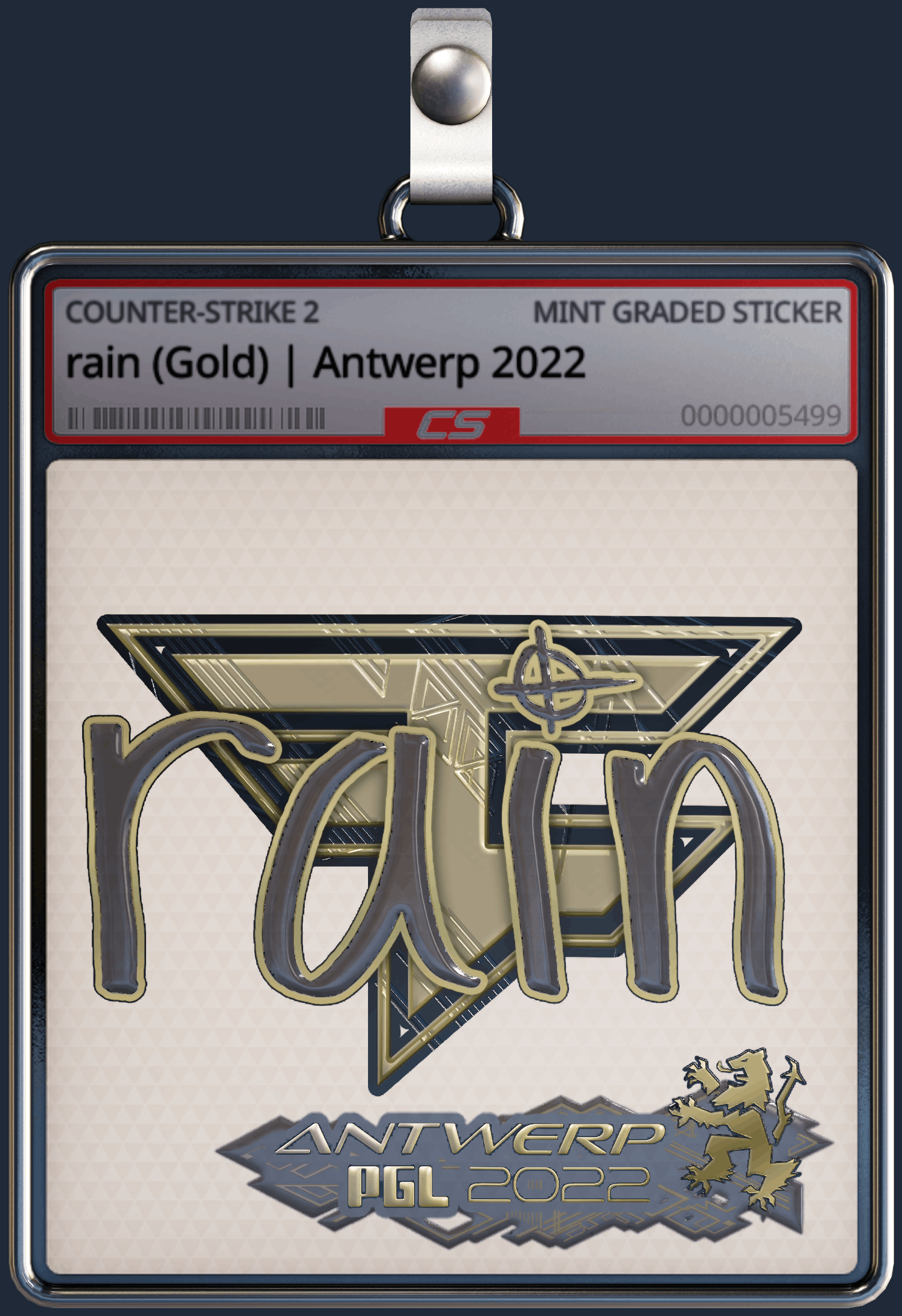 Sticker | rain (Gold) | Antwerp 2022 Image
