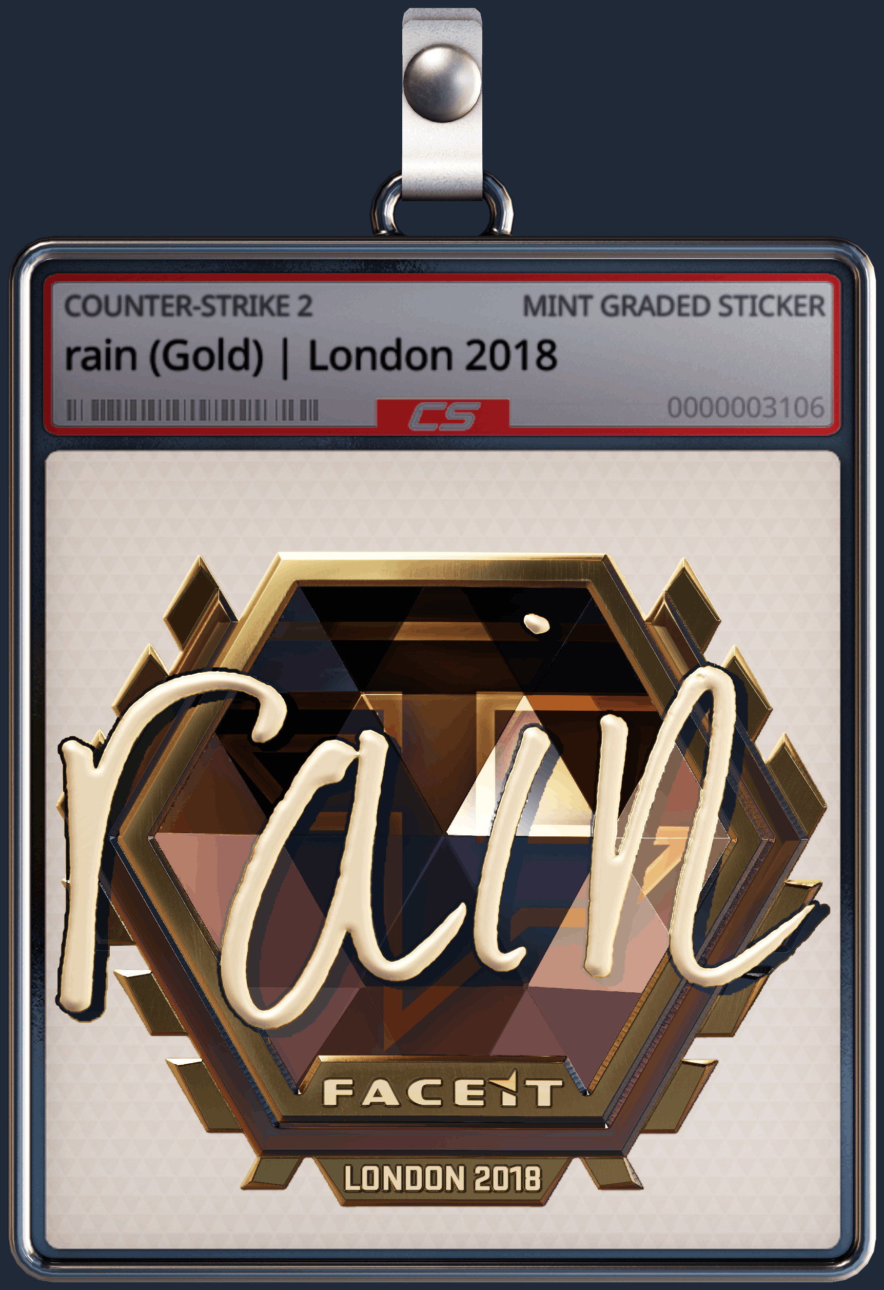 Sticker | rain (Gold) | London 2018 Image