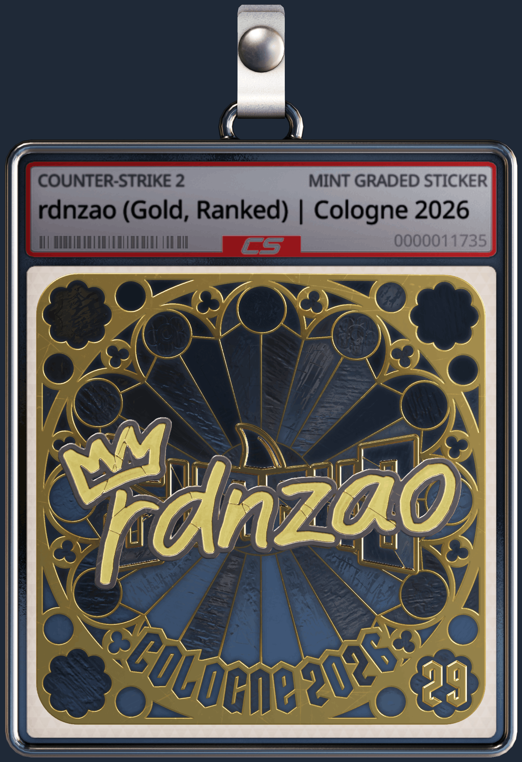 Sticker | rdnzao (Gold, Ranked) | Cologne 2026 Image