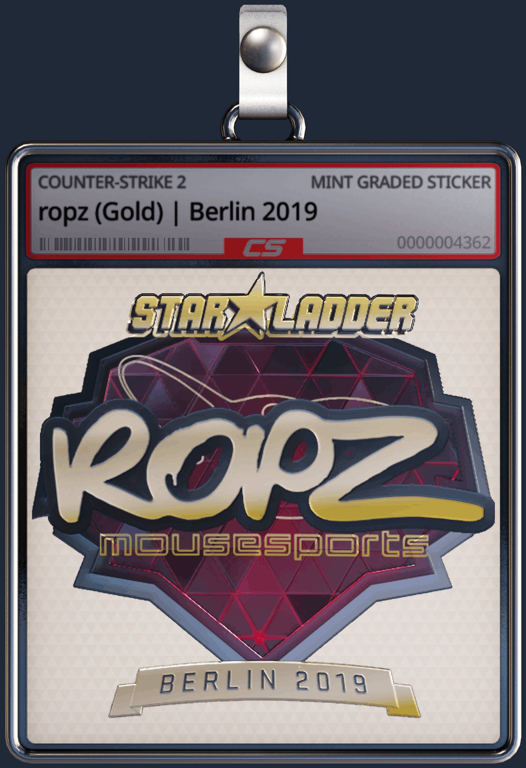 Sticker | ropz (Gold) | Berlin 2019 Image