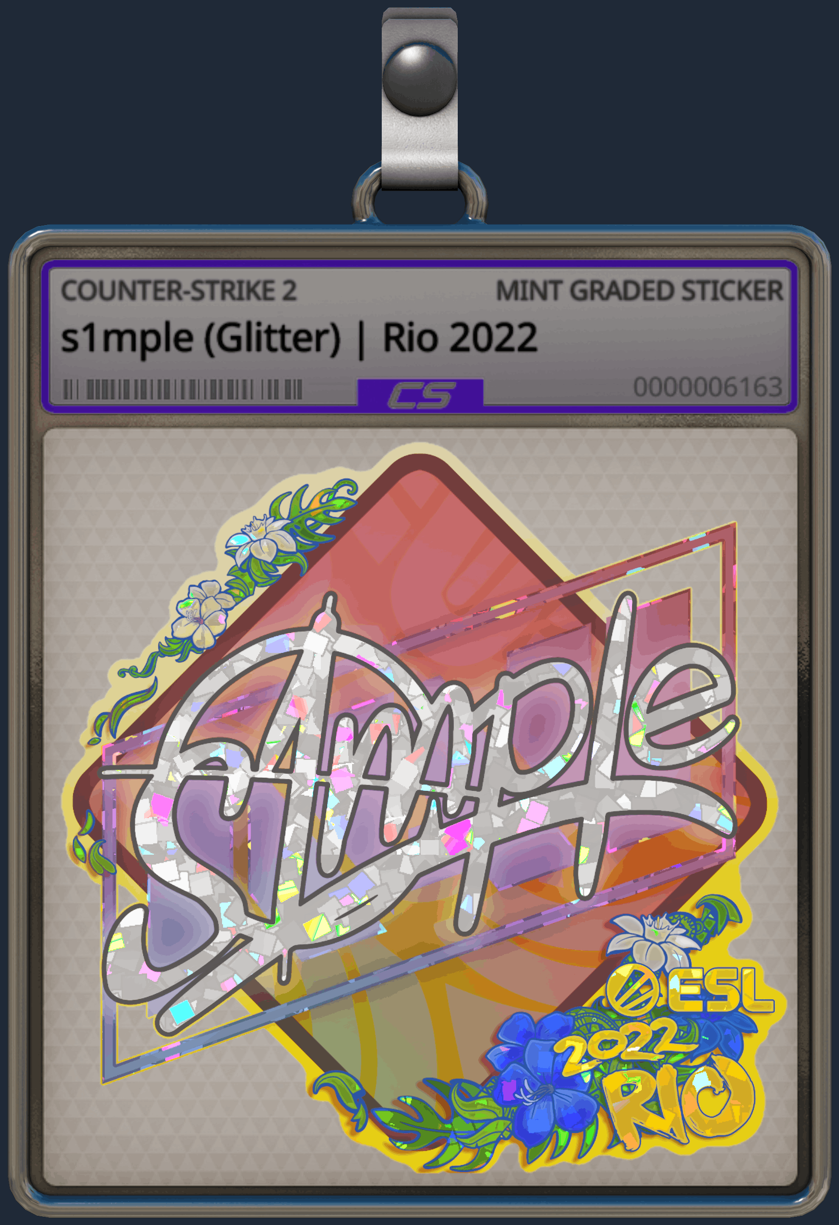 Sticker | s1mple (Glitter) | Rio 2022 Image