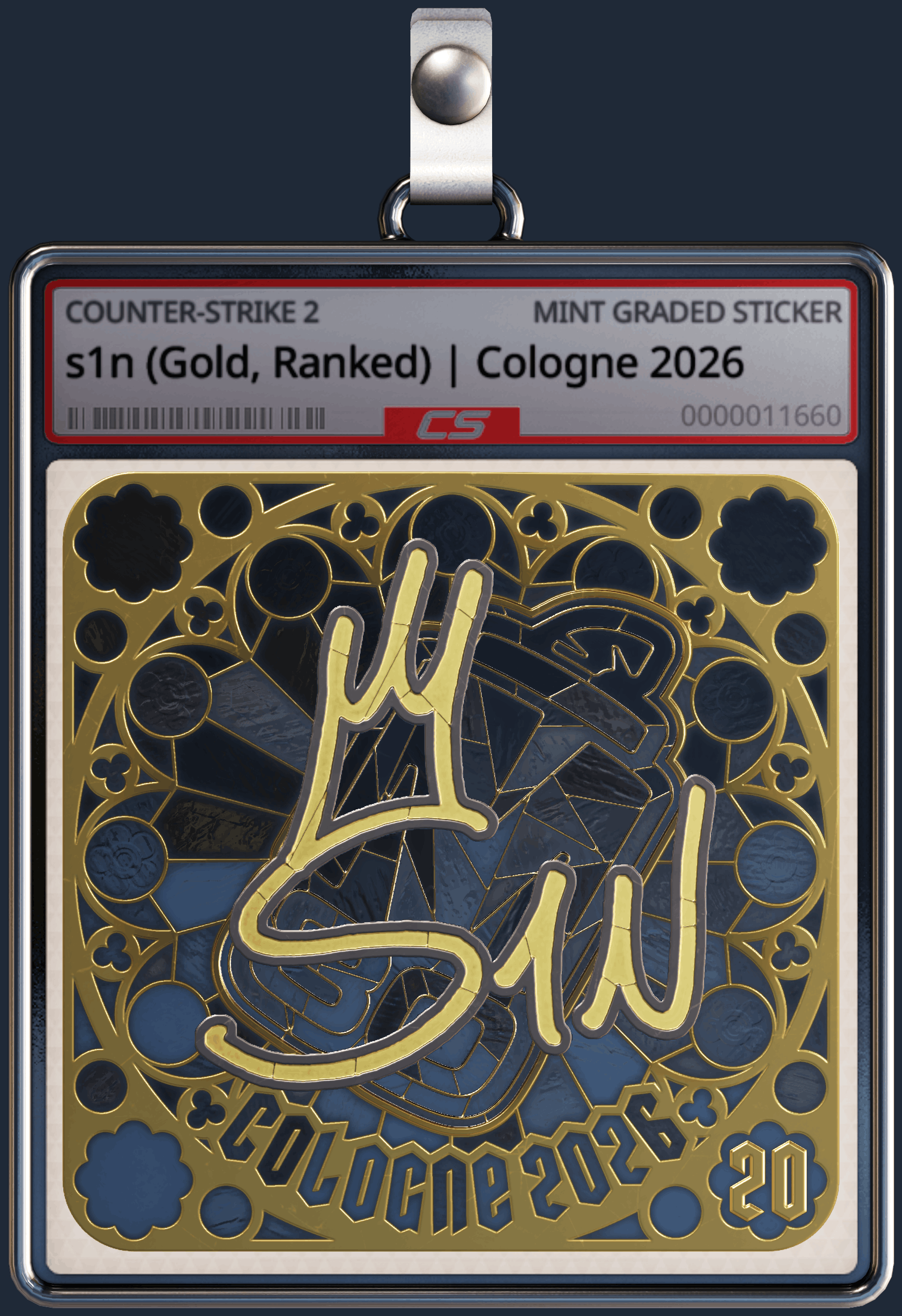 Sticker | s1n (Gold, Ranked) | Cologne 2026 Image