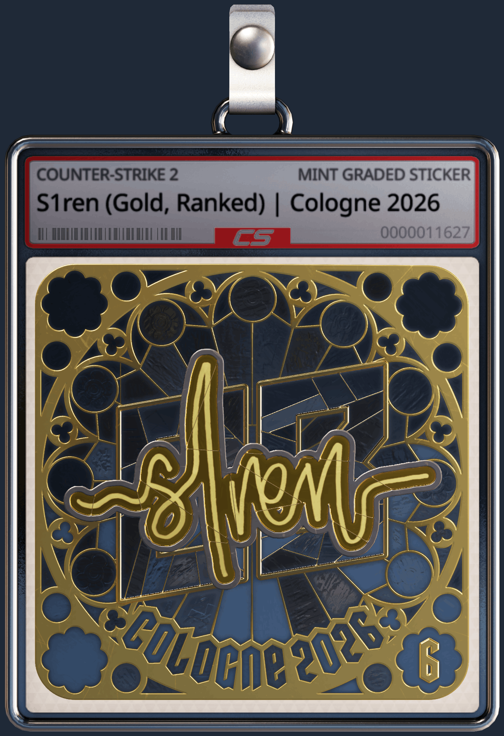 Sticker | S1ren (Gold, Ranked) | Cologne 2026 Image