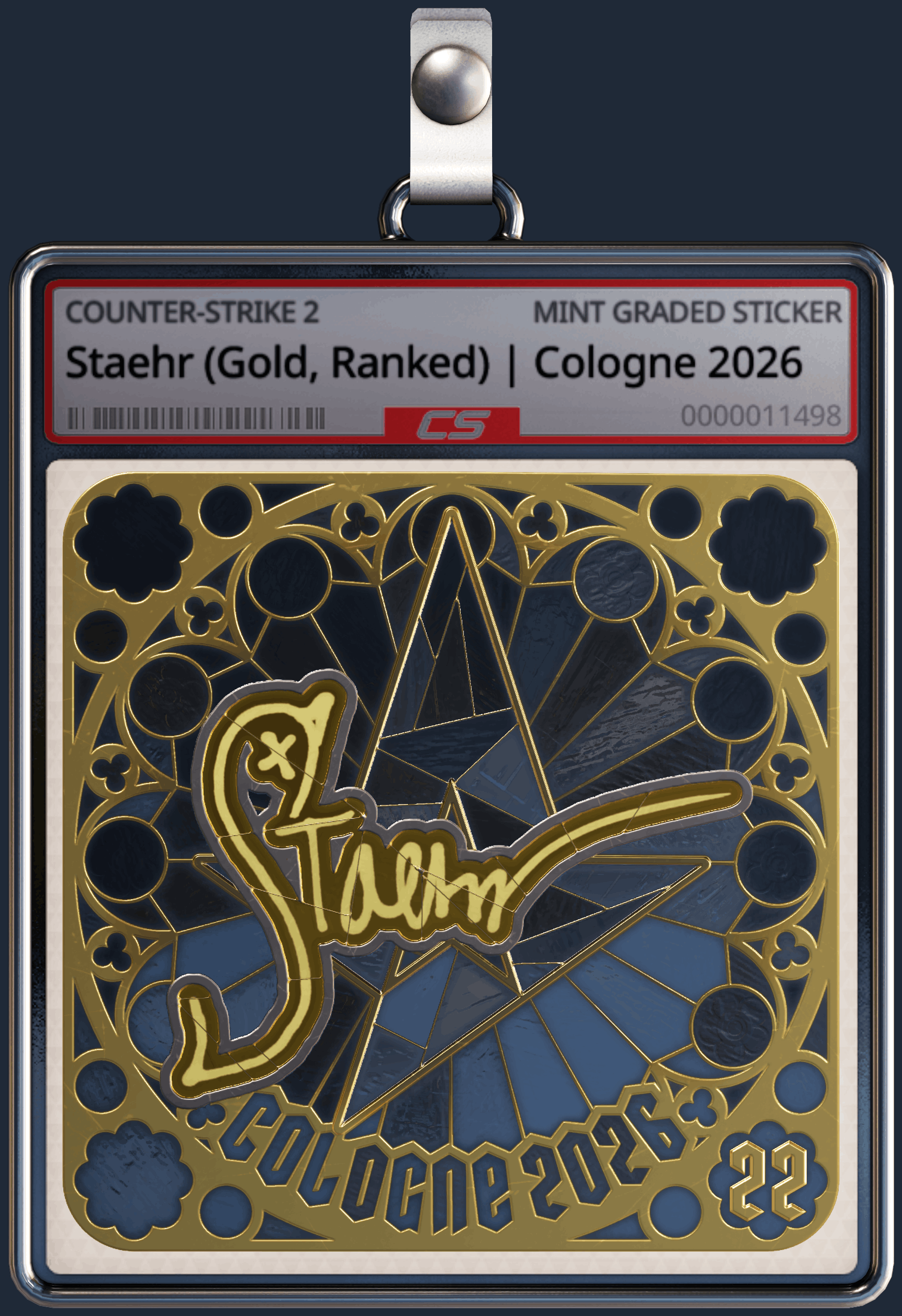 Sticker | Staehr (Gold, Ranked) | Cologne 2026 Image