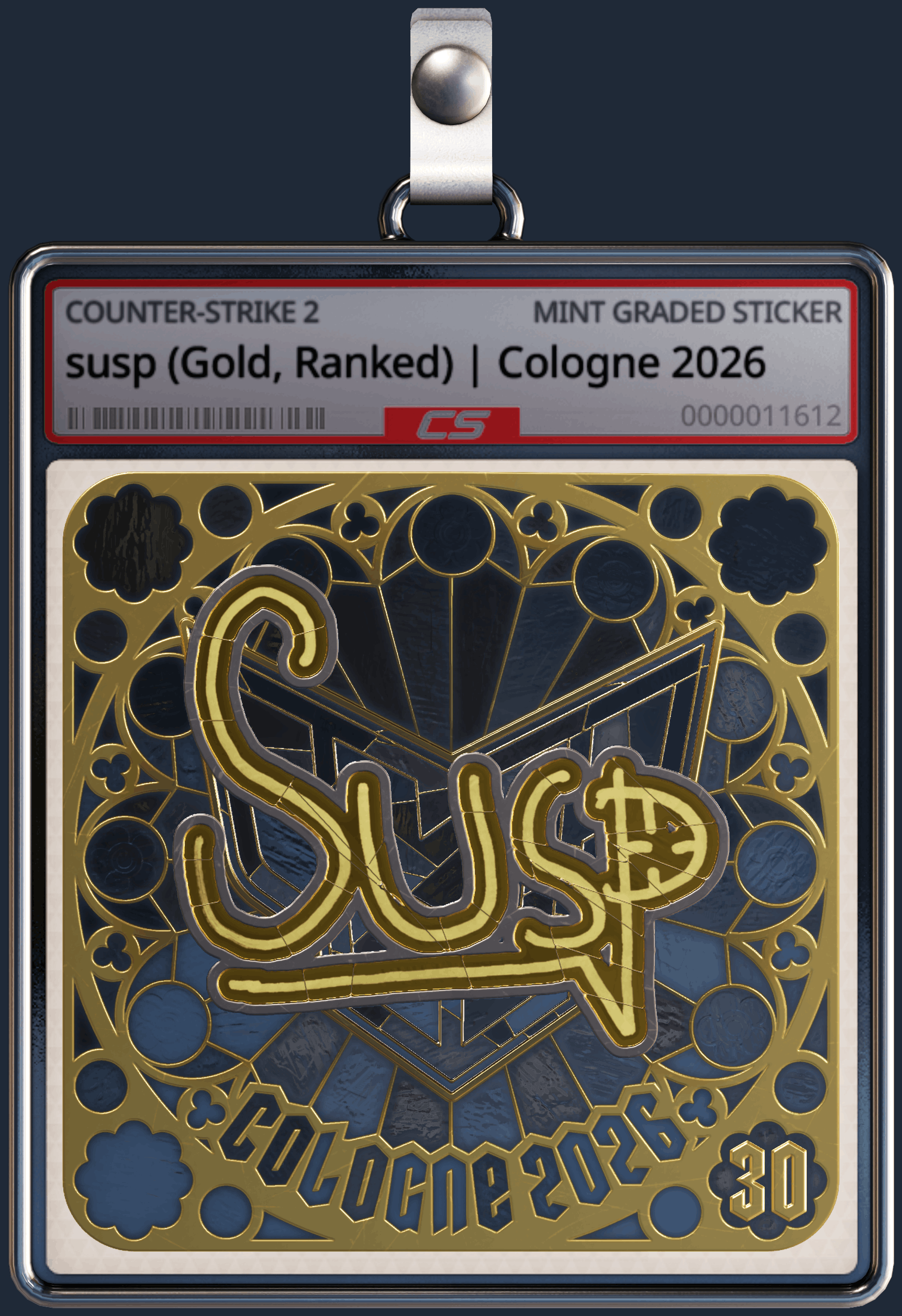Sticker | susp (Gold, Ranked) | Cologne 2026 Image