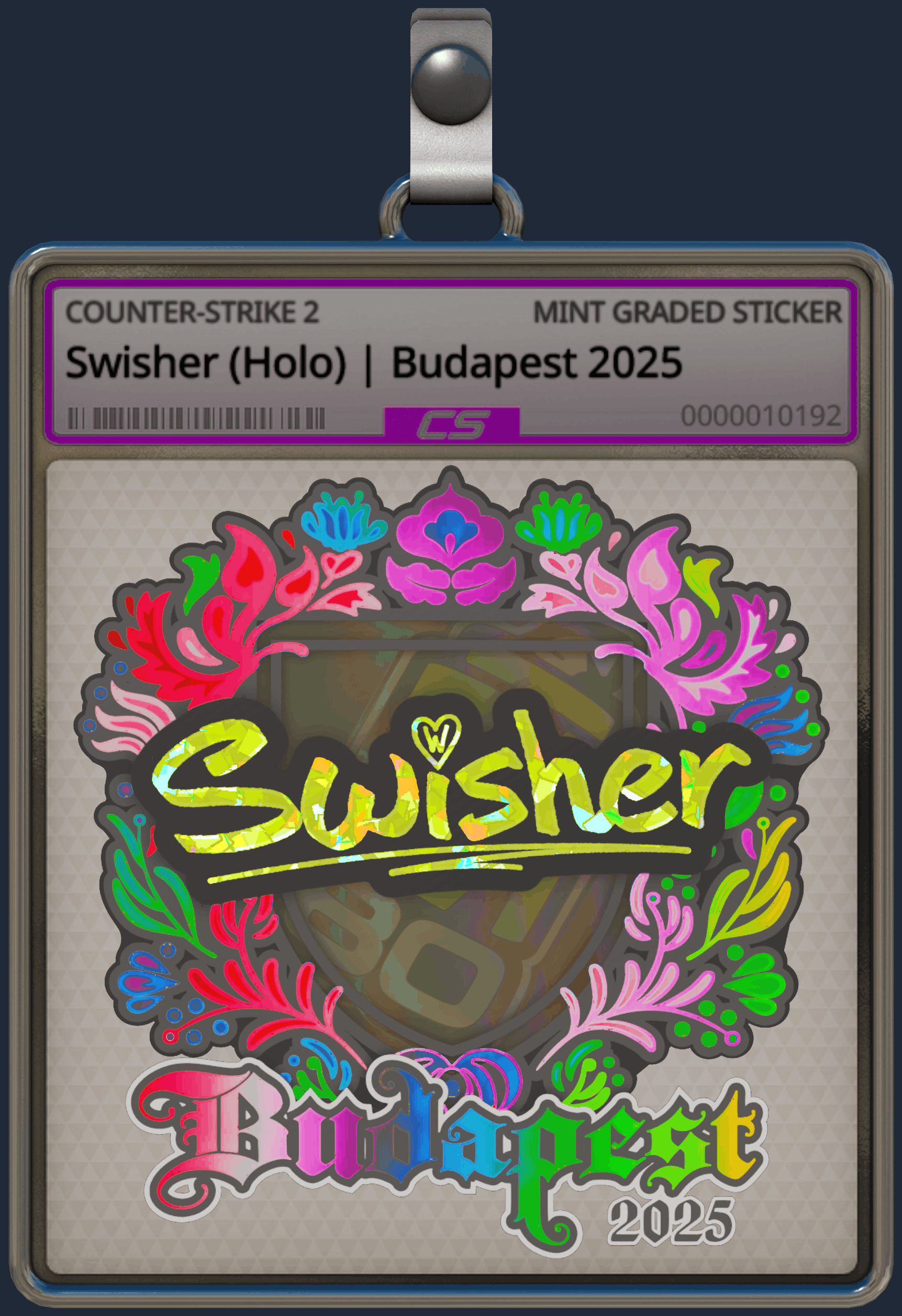 Sticker | Swisher (Holo) | Budapest 2025 Image