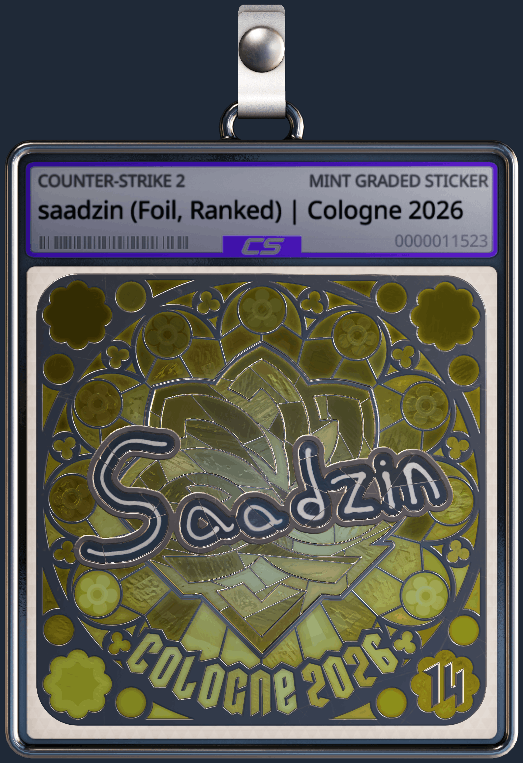 Sticker | saadzin (Foil, Ranked) | Cologne 2026 Image