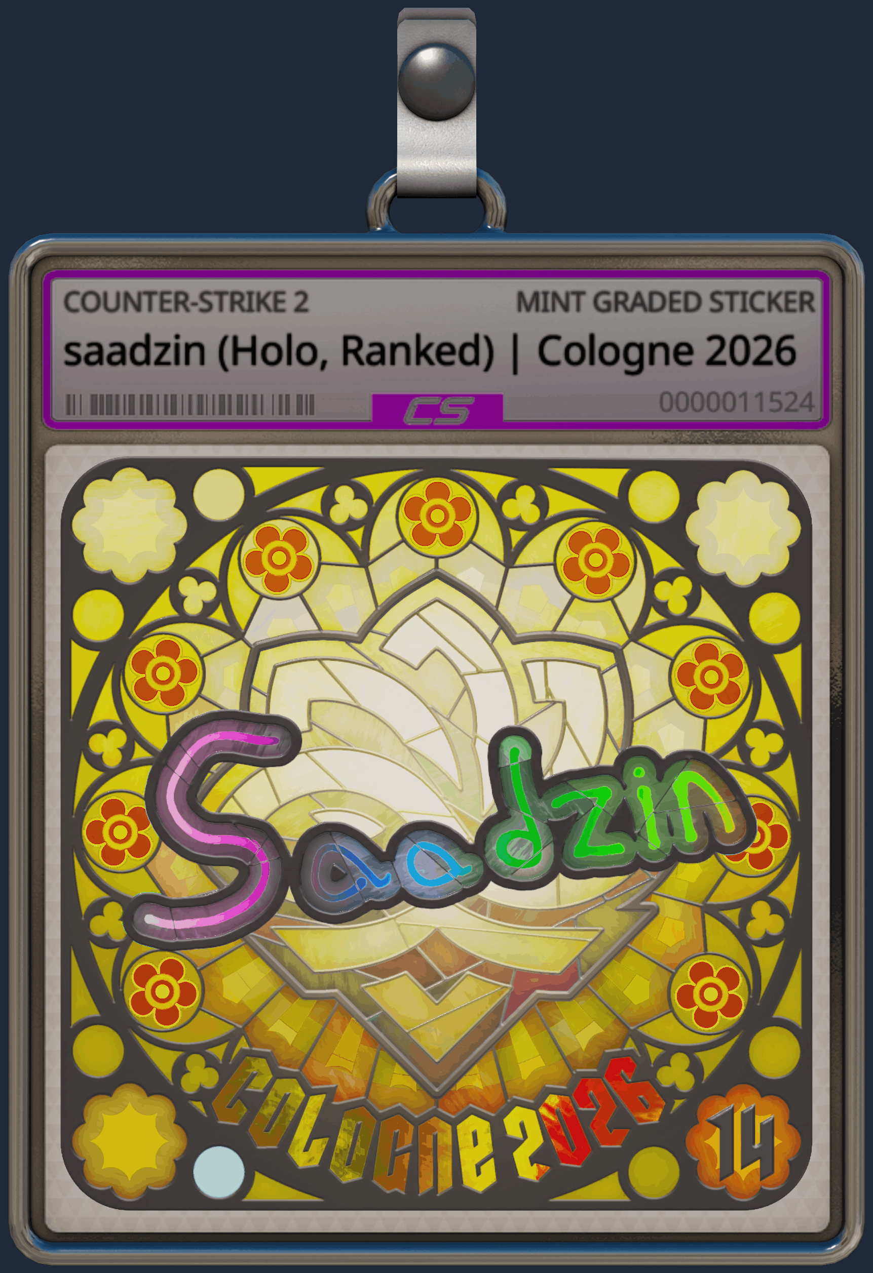 Sticker | saadzin (Holo, Ranked) | Cologne 2026 Image