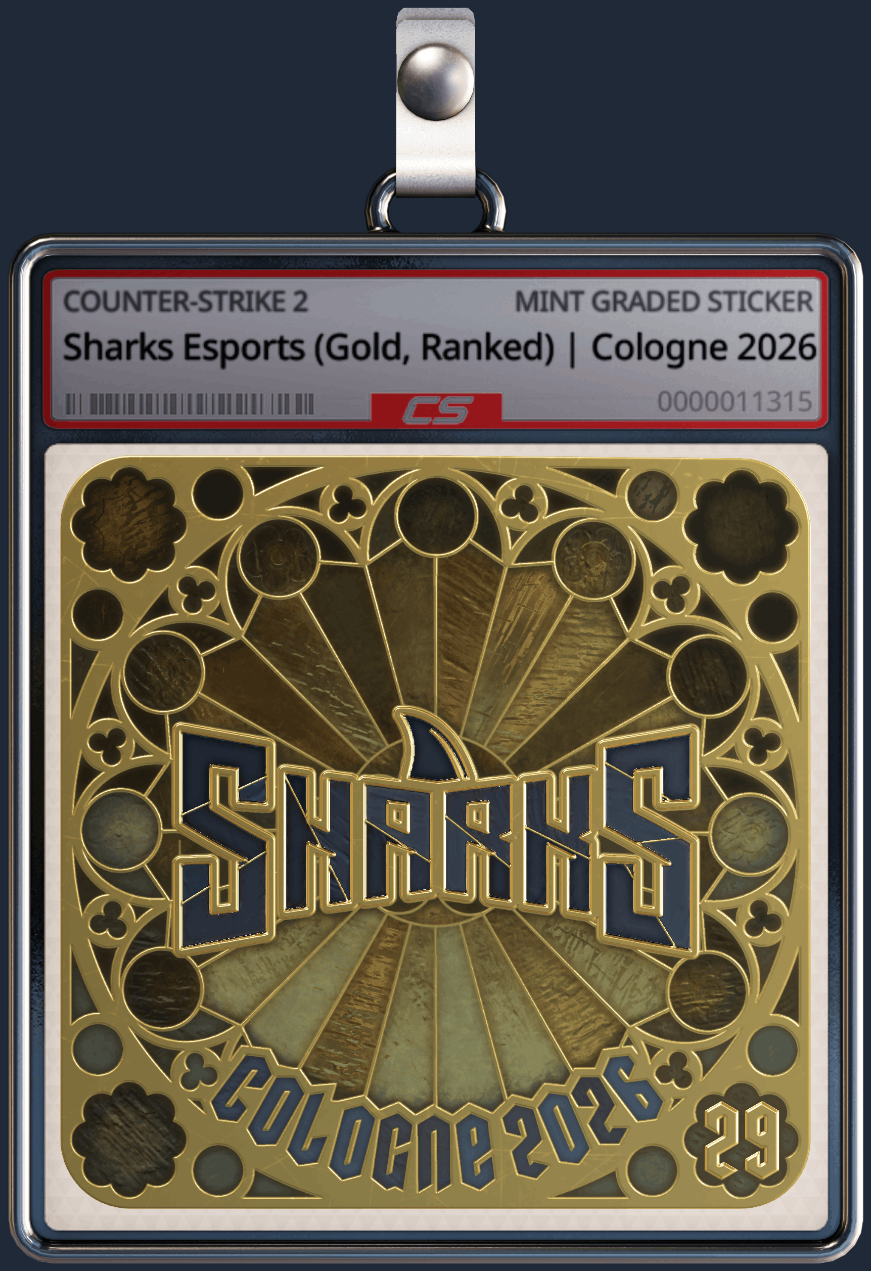 Sticker | Sharks Esports (Gold, Ranked) | Cologne 2026 Image