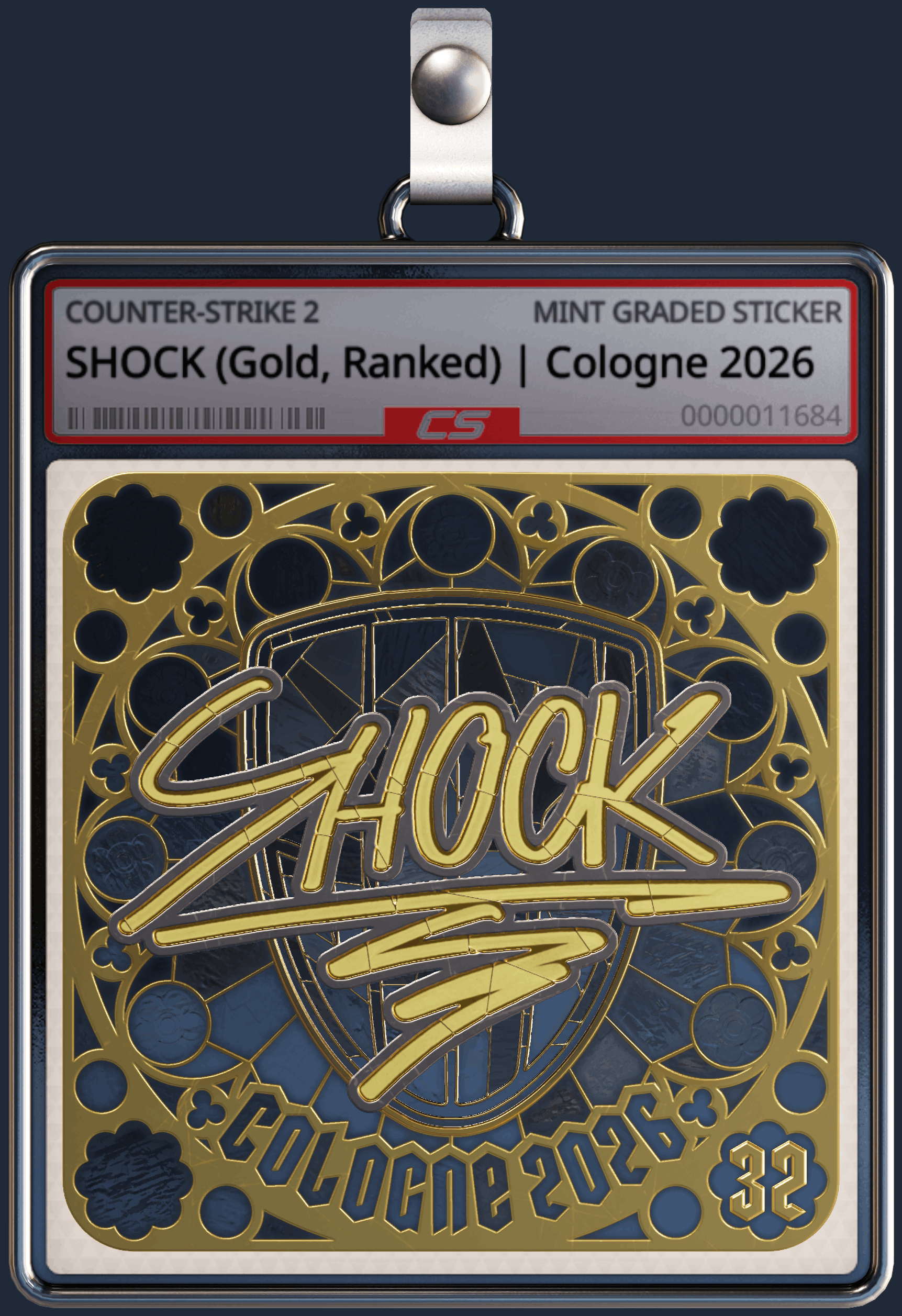 Sticker | SHOCK (Gold, Ranked) | Cologne 2026 Image