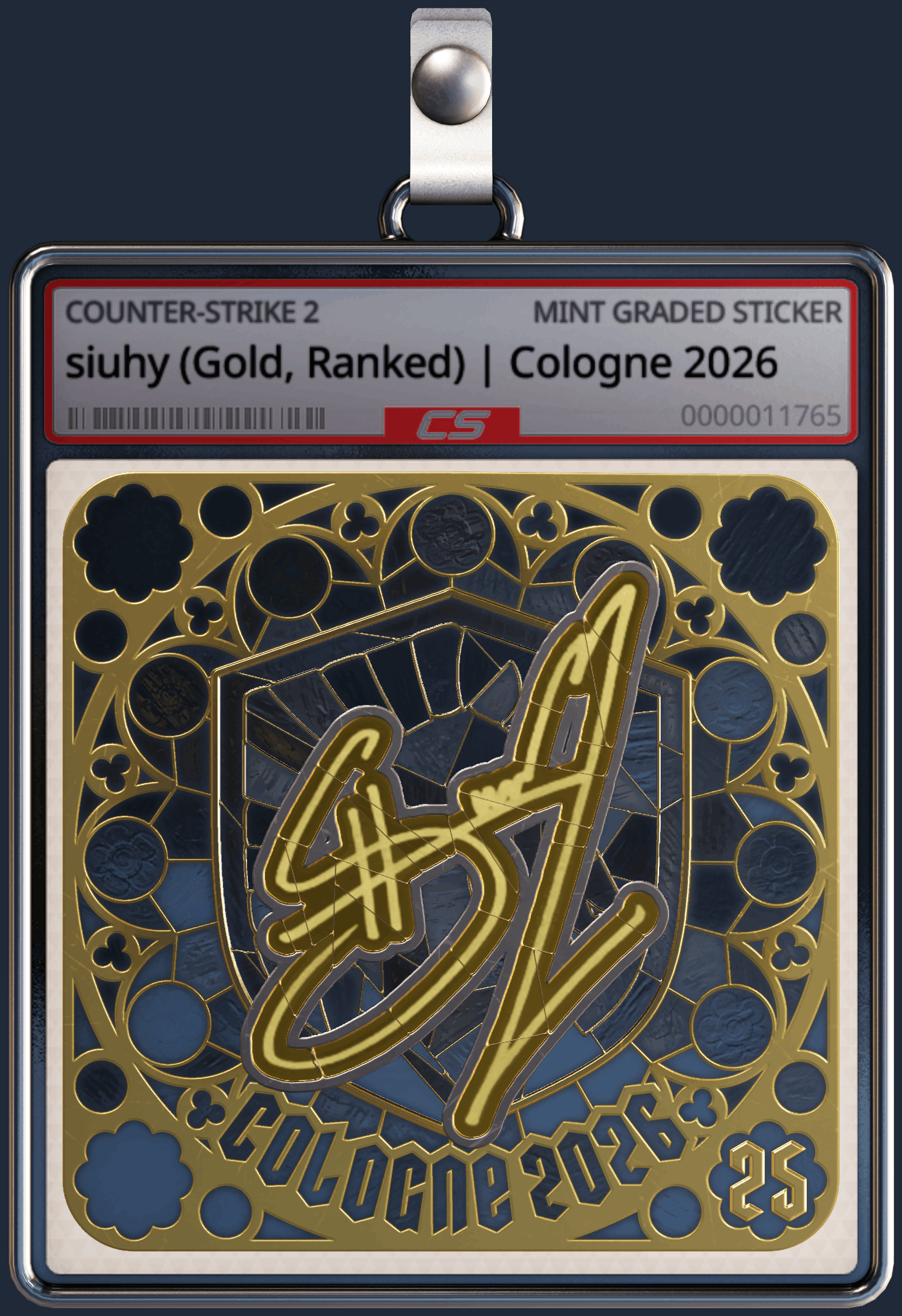 Sticker | siuhy (Gold, Ranked) | Cologne 2026 Image