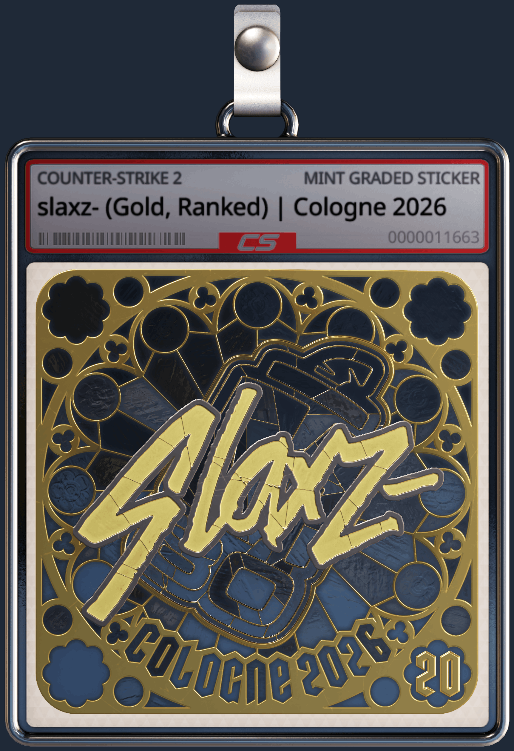 Sticker | slaxz- (Gold, Ranked) | Cologne 2026 Image