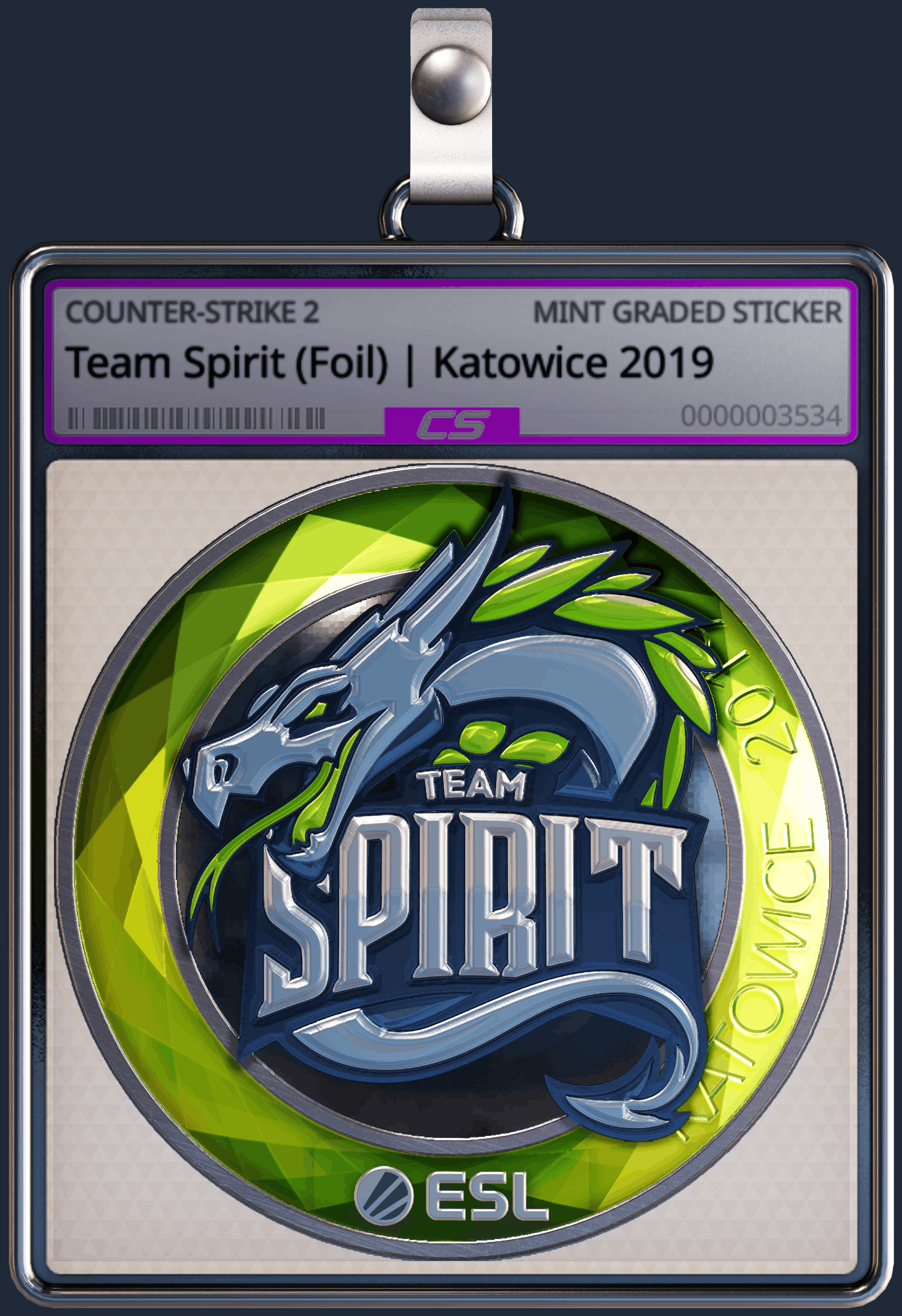 Sticker | Team Spirit (Foil) | Katowice 2019 Image