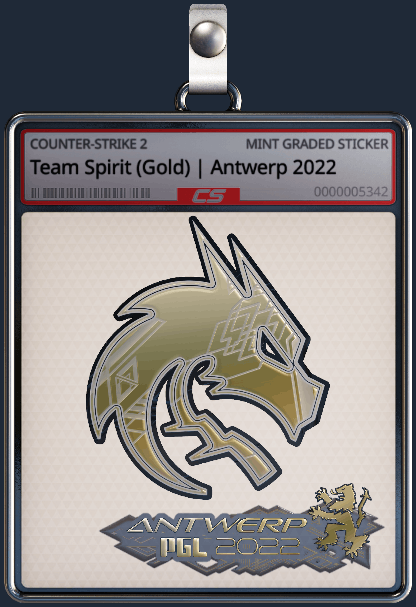 Sticker | Team Spirit (Gold) | Antwerp 2022 Image