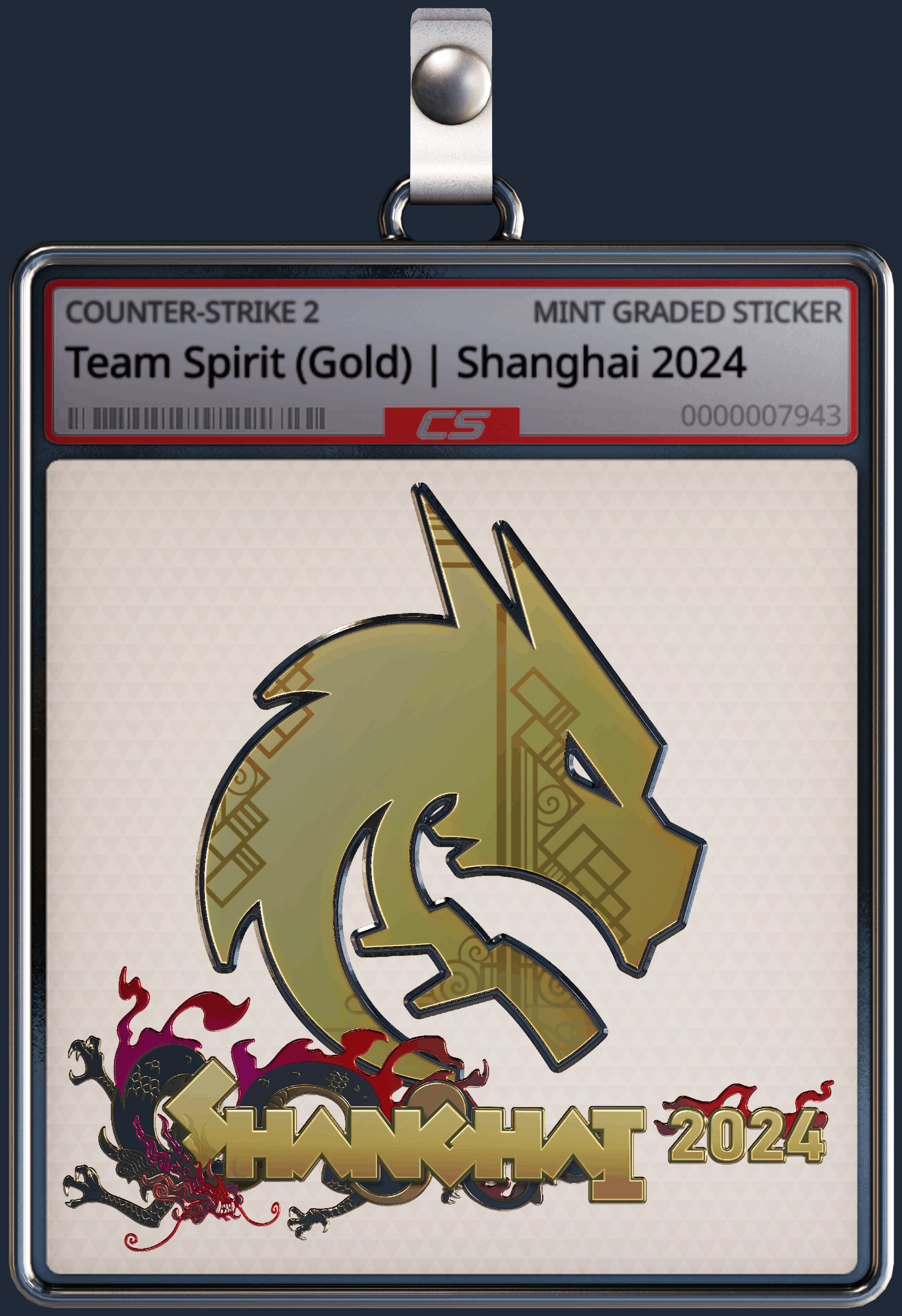 Sticker | Team Spirit (Gold) | Shanghai 2024 Image