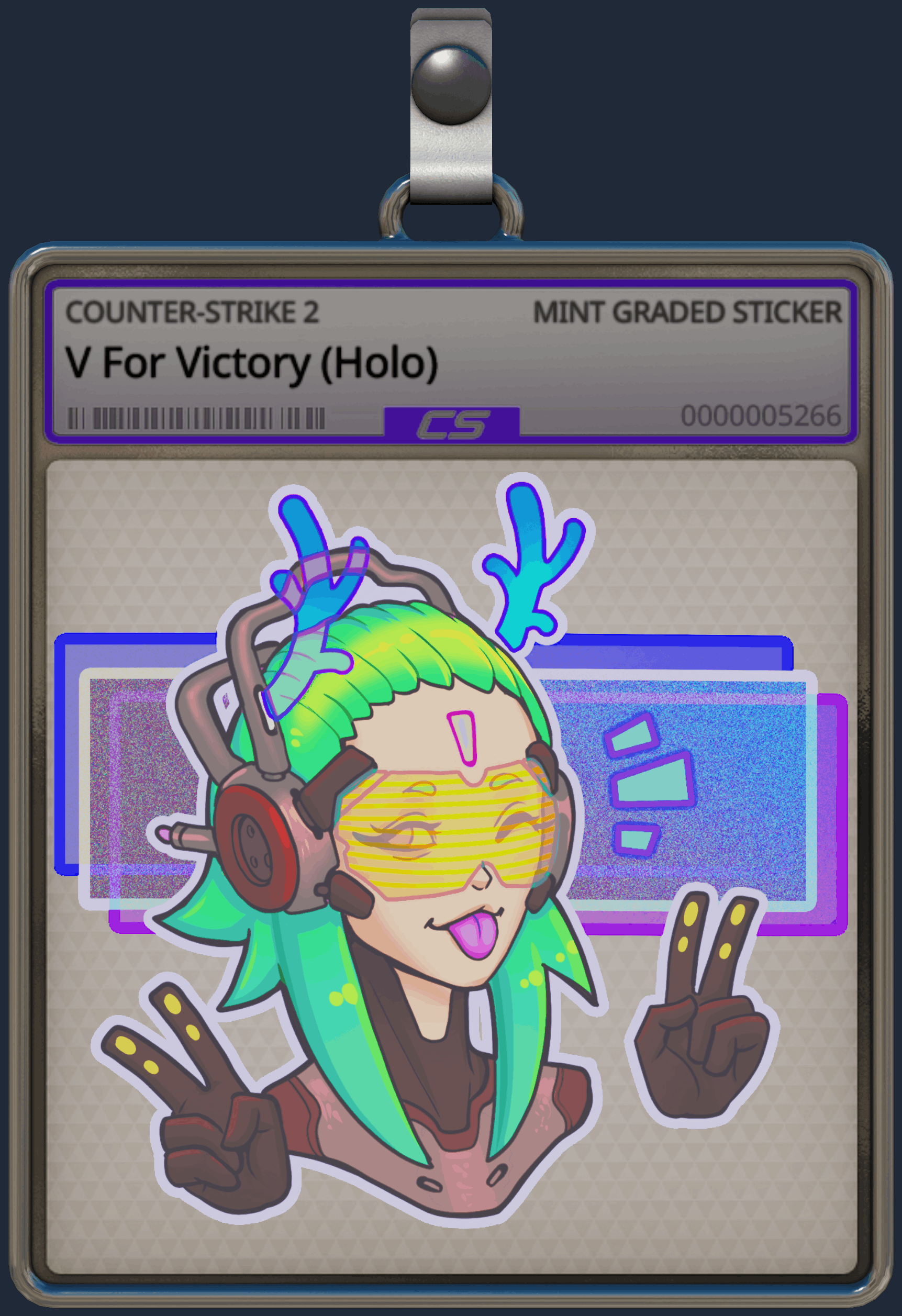 Sticker | V For Victory (Holo) Image