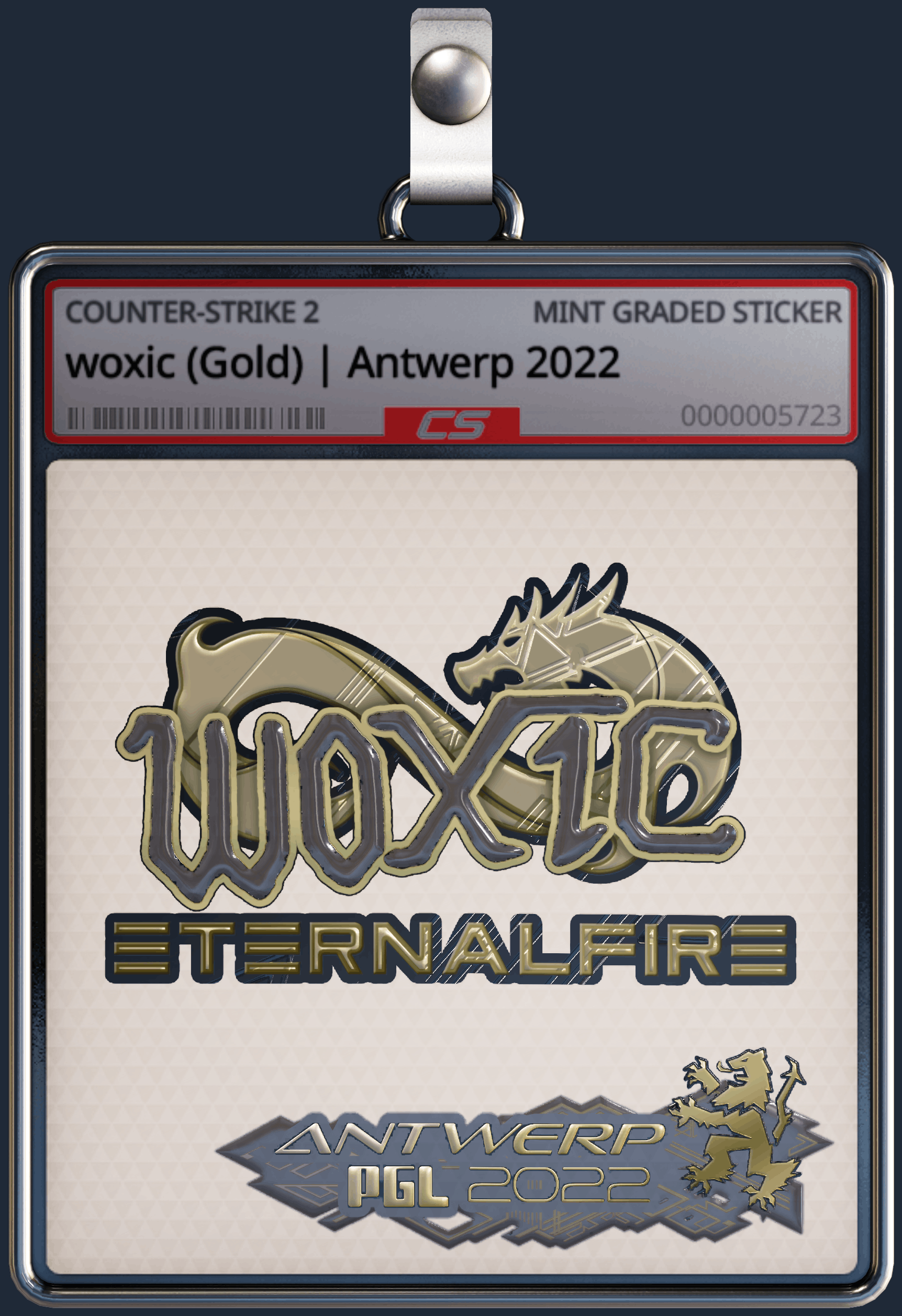 Sticker | woxic (Gold) | Antwerp 2022 Image