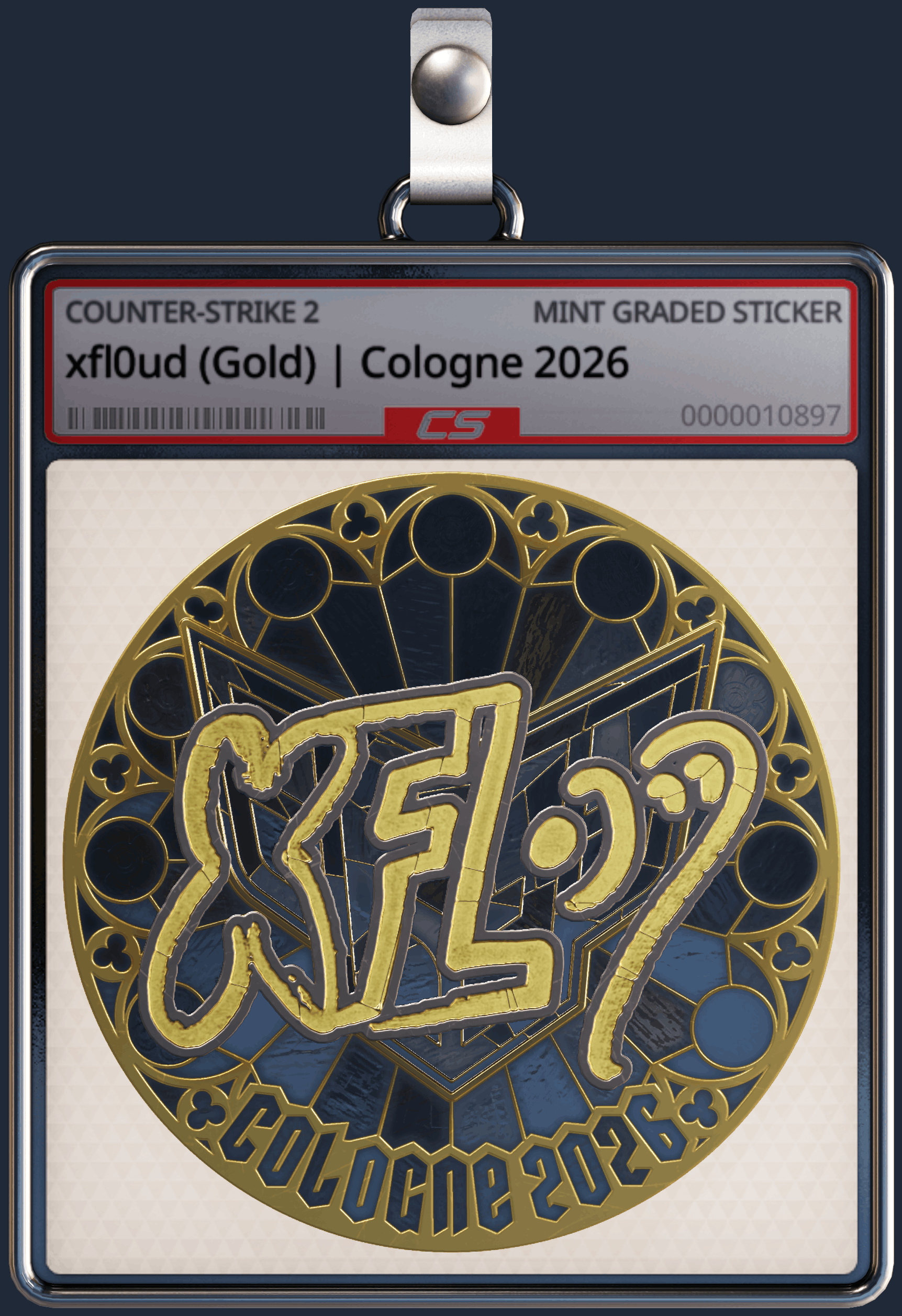 Sticker | xfl0ud (Gold) | Cologne 2026 Image
