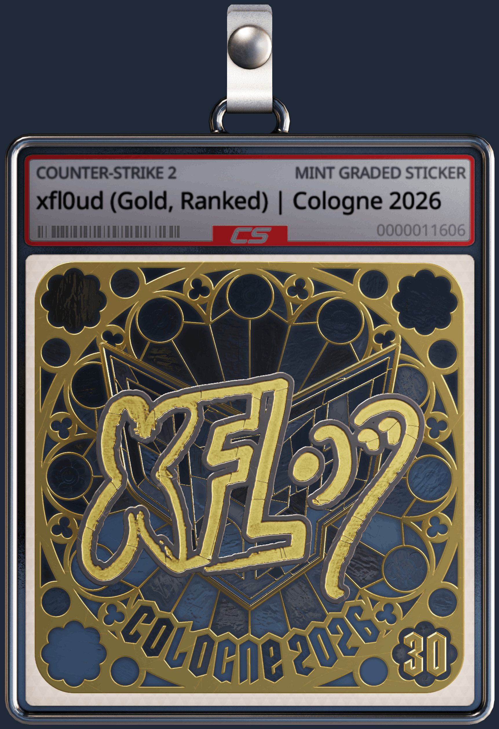 Sticker | xfl0ud (Gold, Ranked) | Cologne 2026 Image