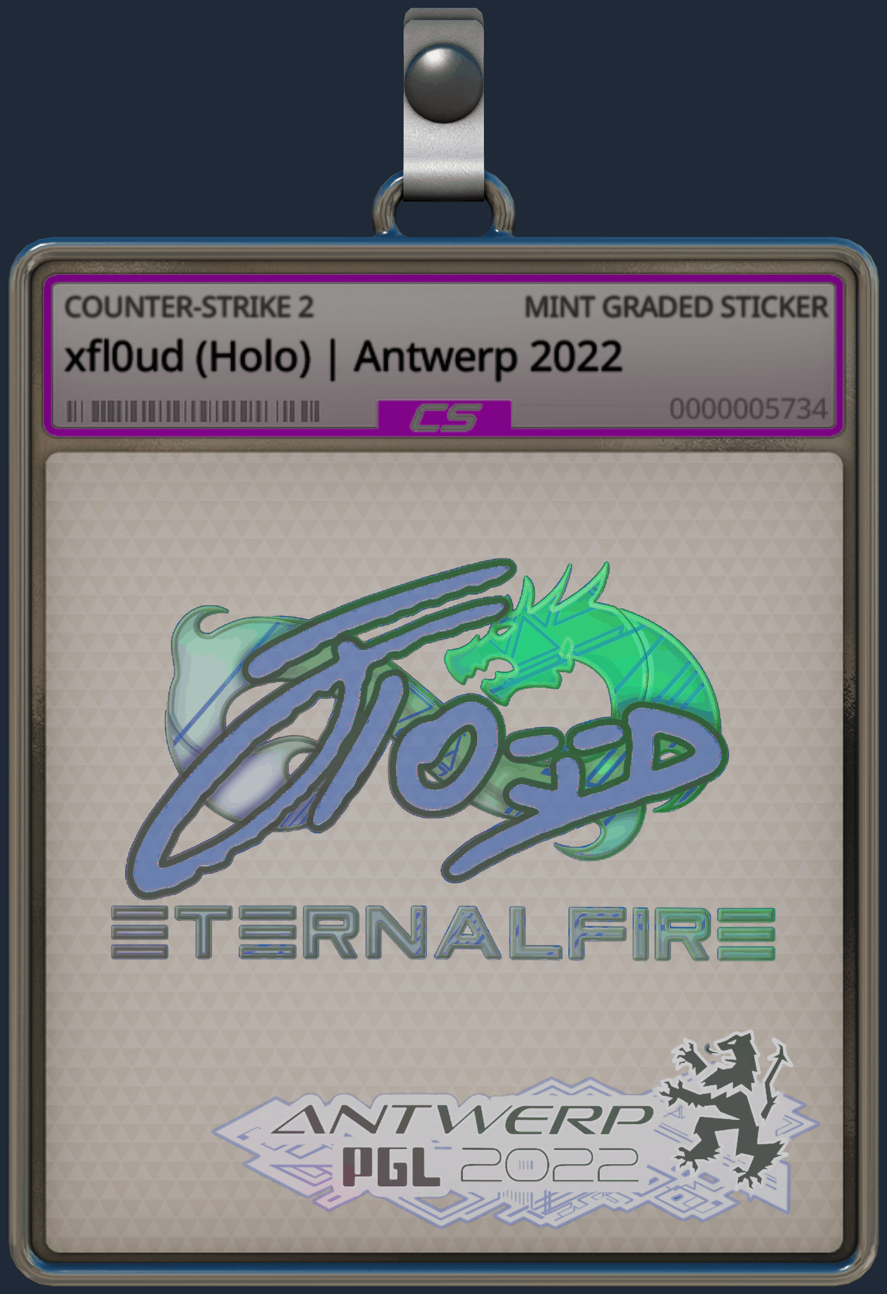 Sticker | xfl0ud (Holo) | Antwerp 2022 Image
