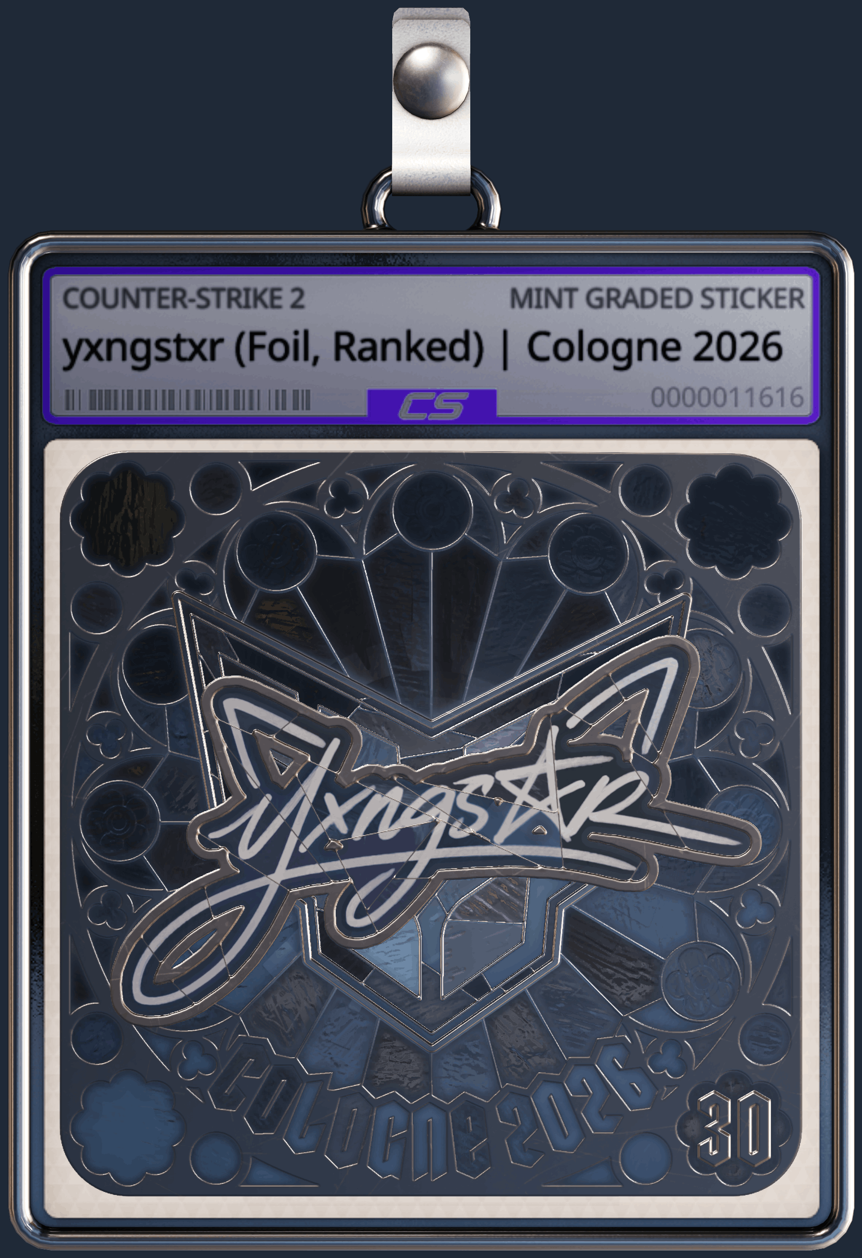 Sticker | yxngstxr (Foil, Ranked) | Cologne 2026 Image