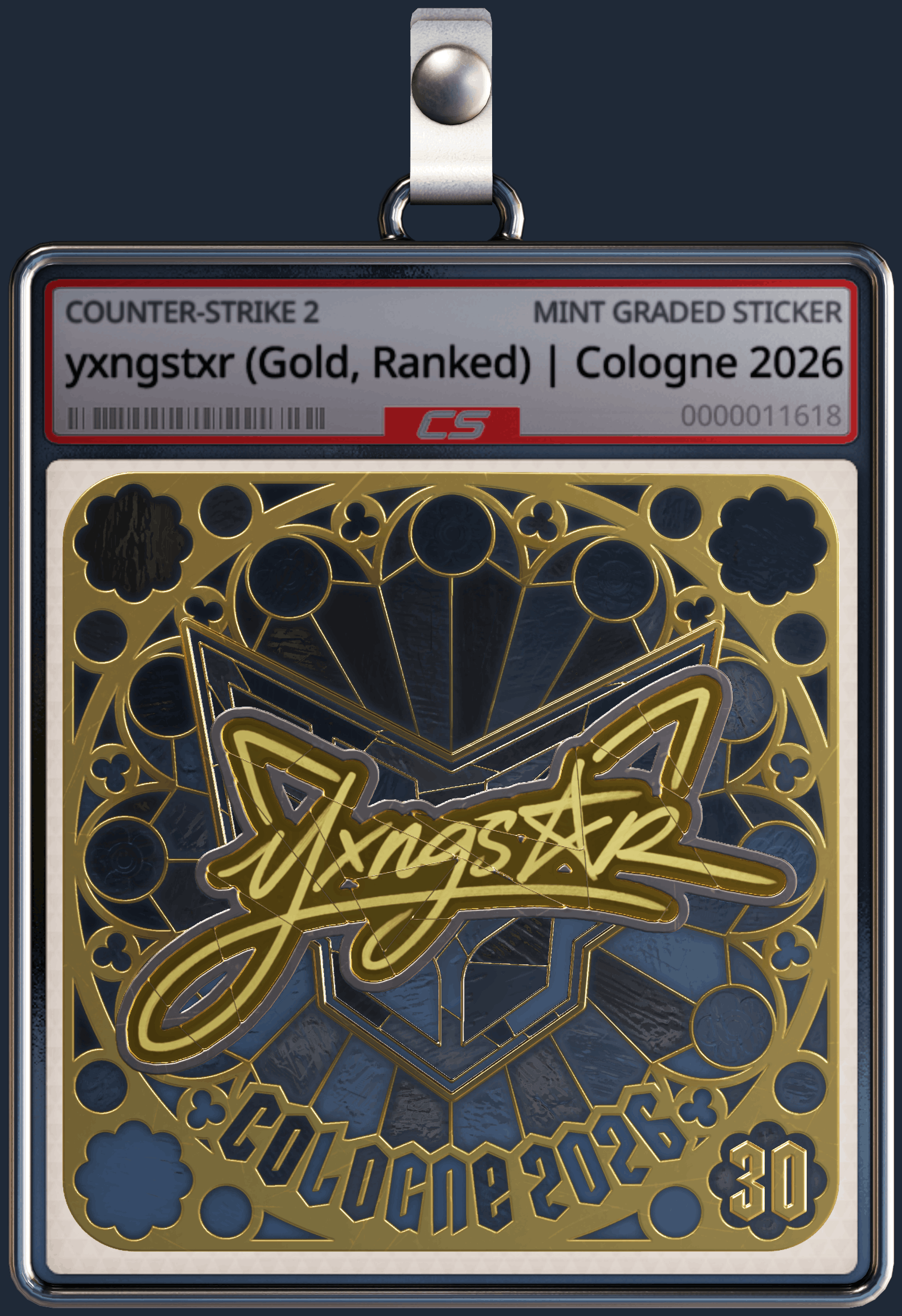 Sticker | yxngstxr (Gold, Ranked) | Cologne 2026 Image
