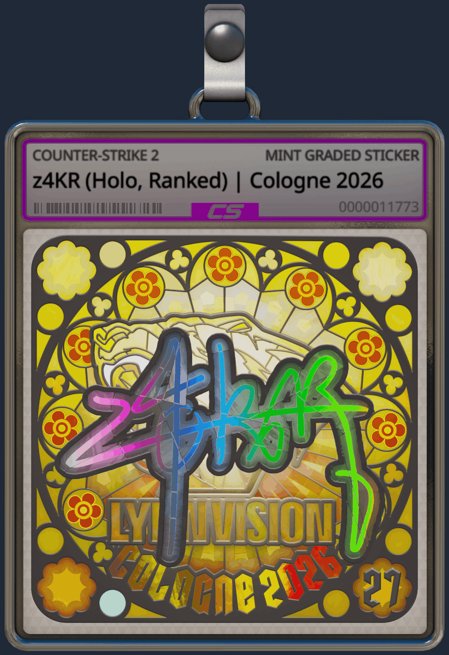 Sticker | z4KR (Holo, Ranked) | Cologne 2026 Image