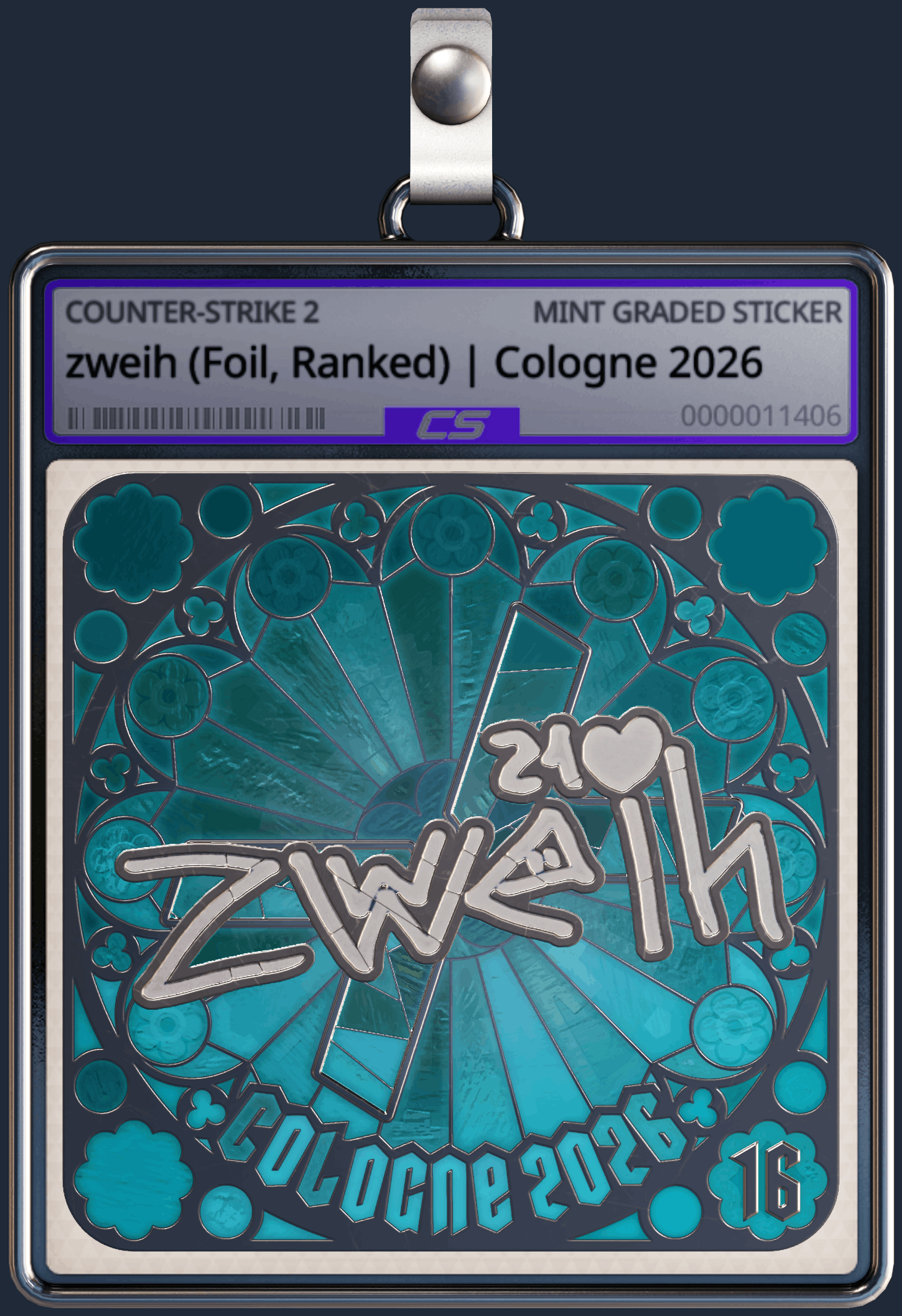 Sticker | zweih (Foil, Ranked) | Cologne 2026 Image
