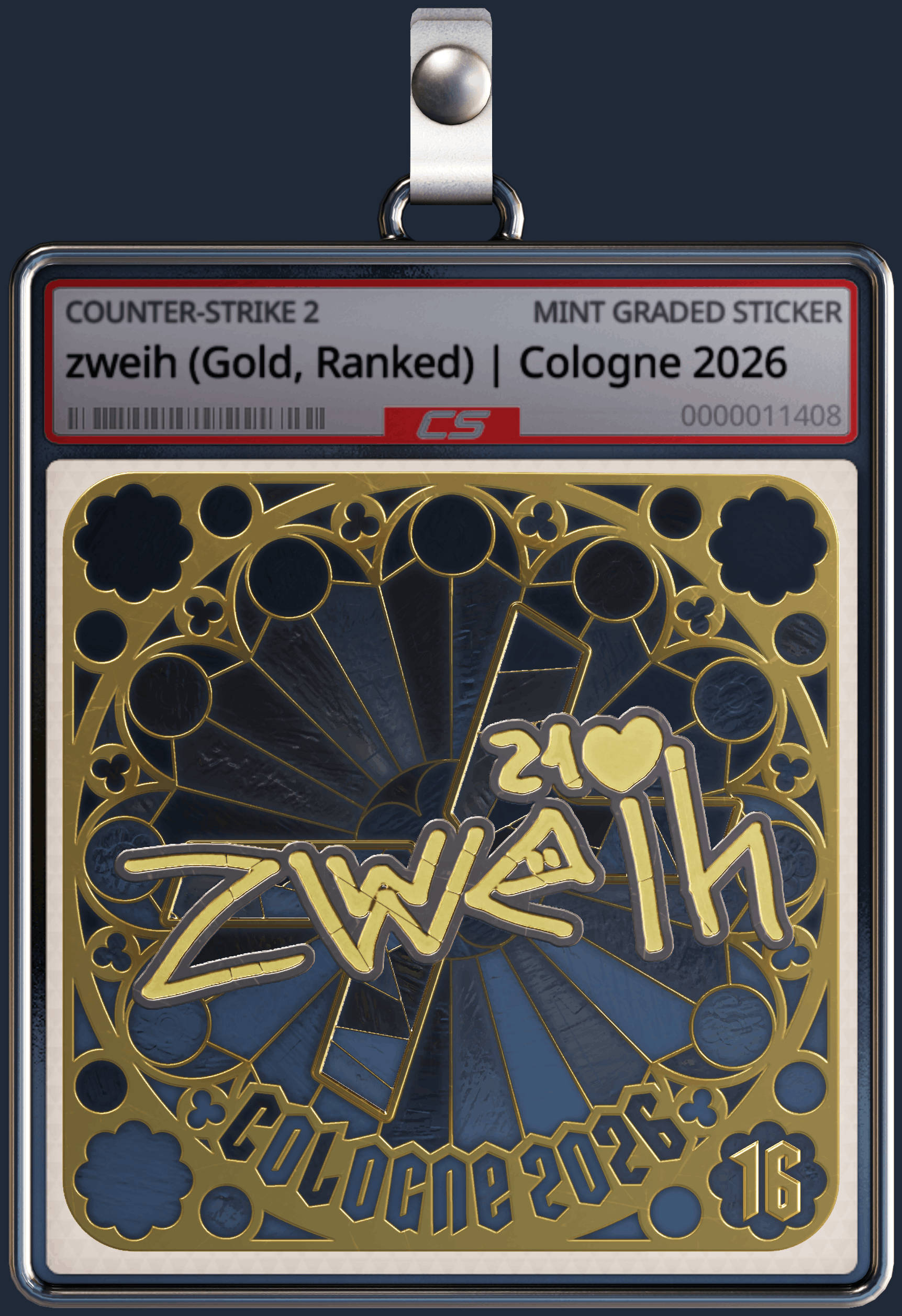 Sticker | zweih (Gold, Ranked) | Cologne 2026 Image