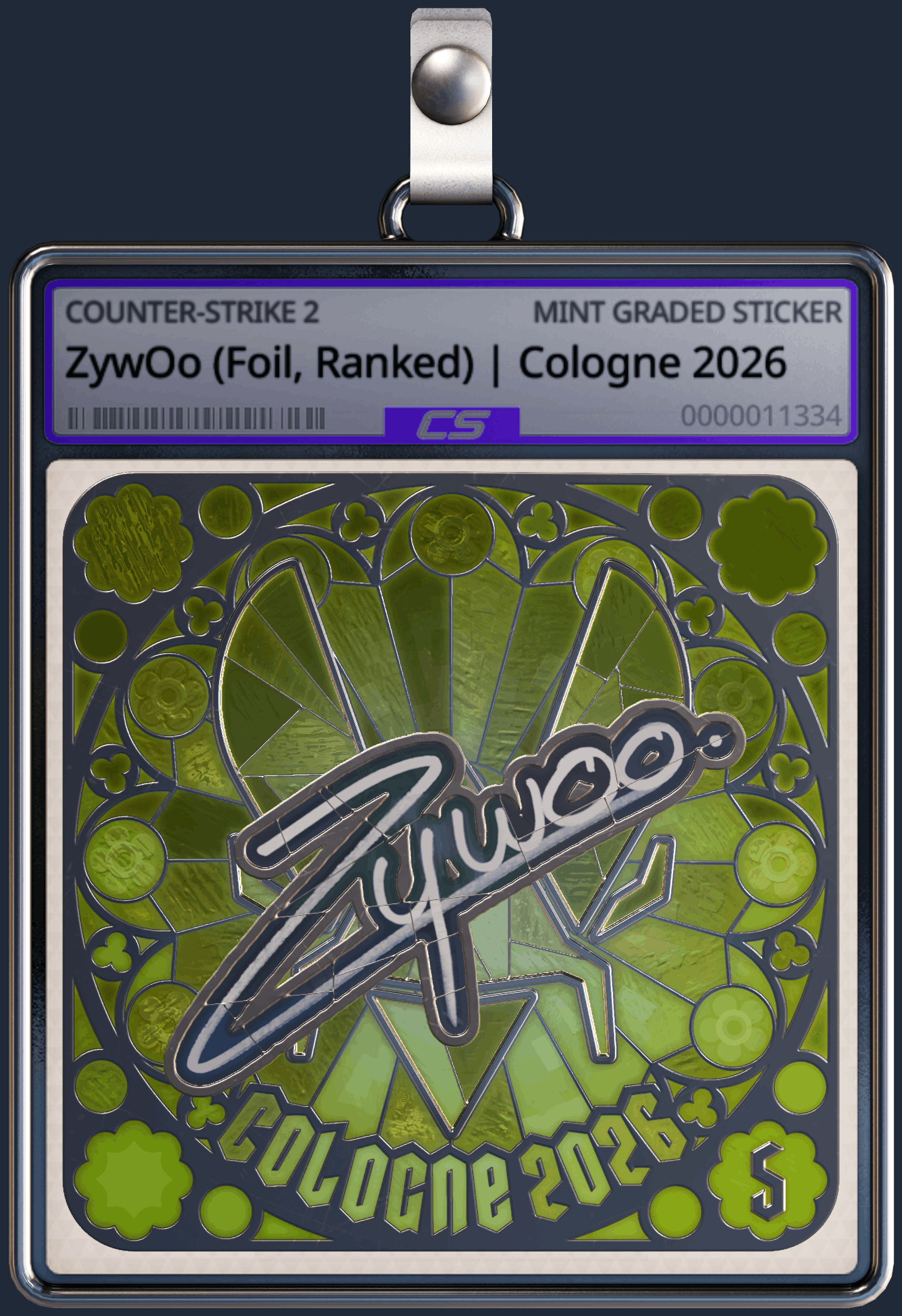 Sticker | ZywOo (Foil, Ranked) | Cologne 2026 Image