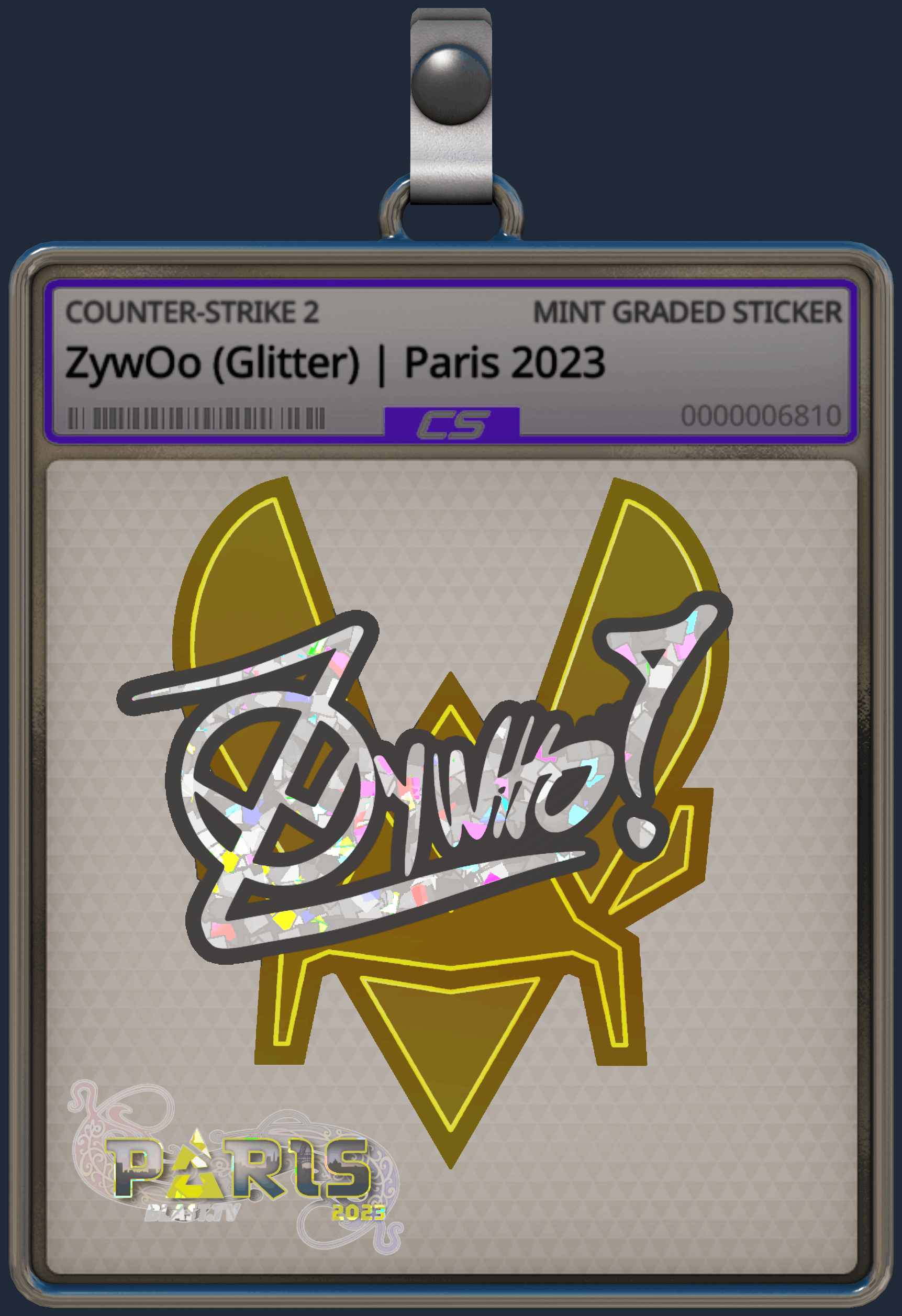 Sticker | ZywOo (Glitter) | Paris 2023 Image