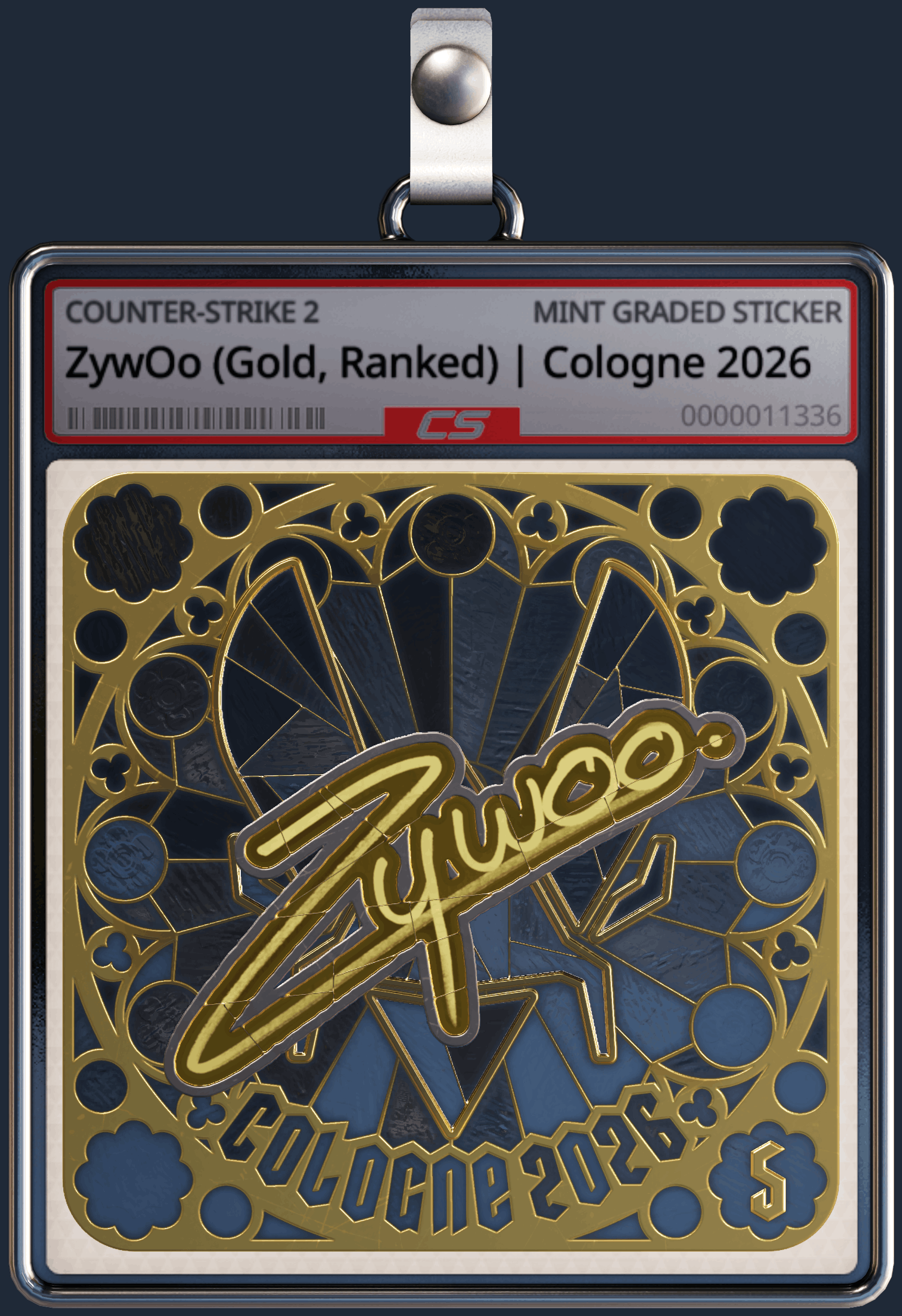 Sticker | ZywOo (Gold, Ranked) | Cologne 2026 Image
