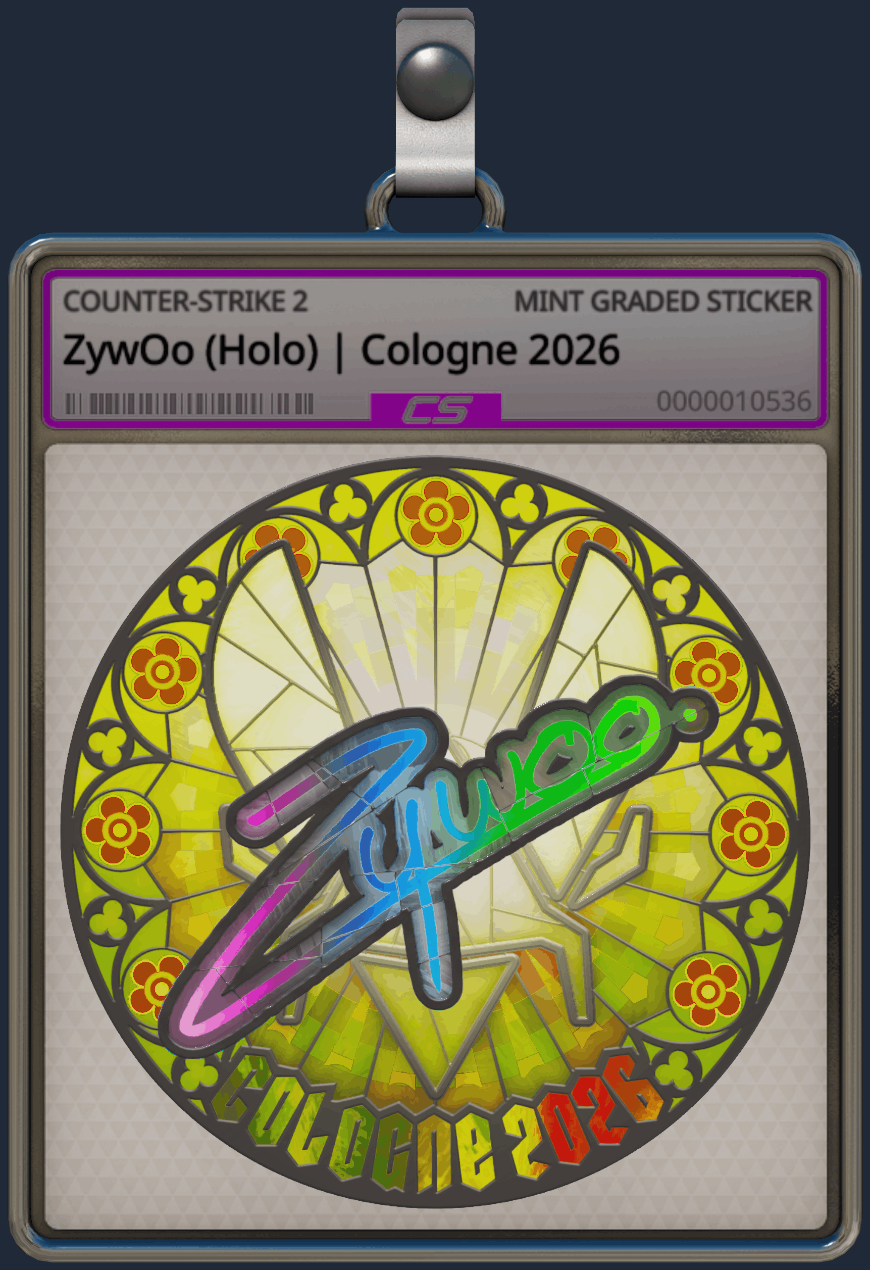 Sticker | ZywOo (Holo) | Cologne 2026 Image