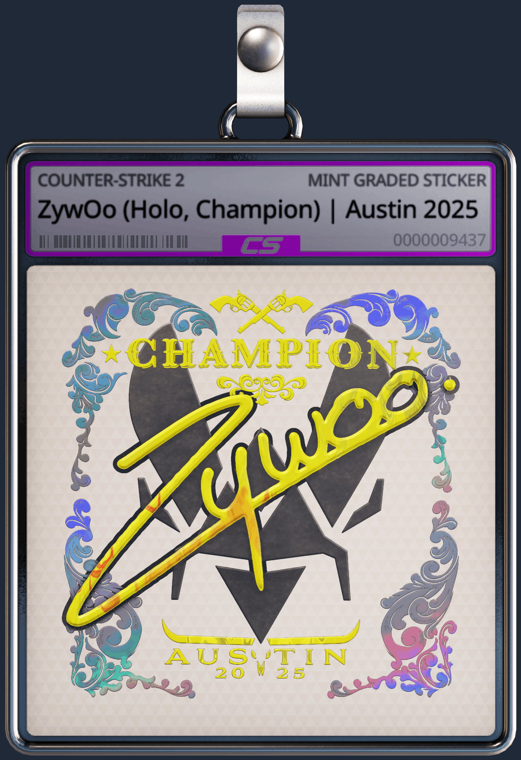 Sticker | ZywOo (Holo, Champion) | Austin 2025 Image