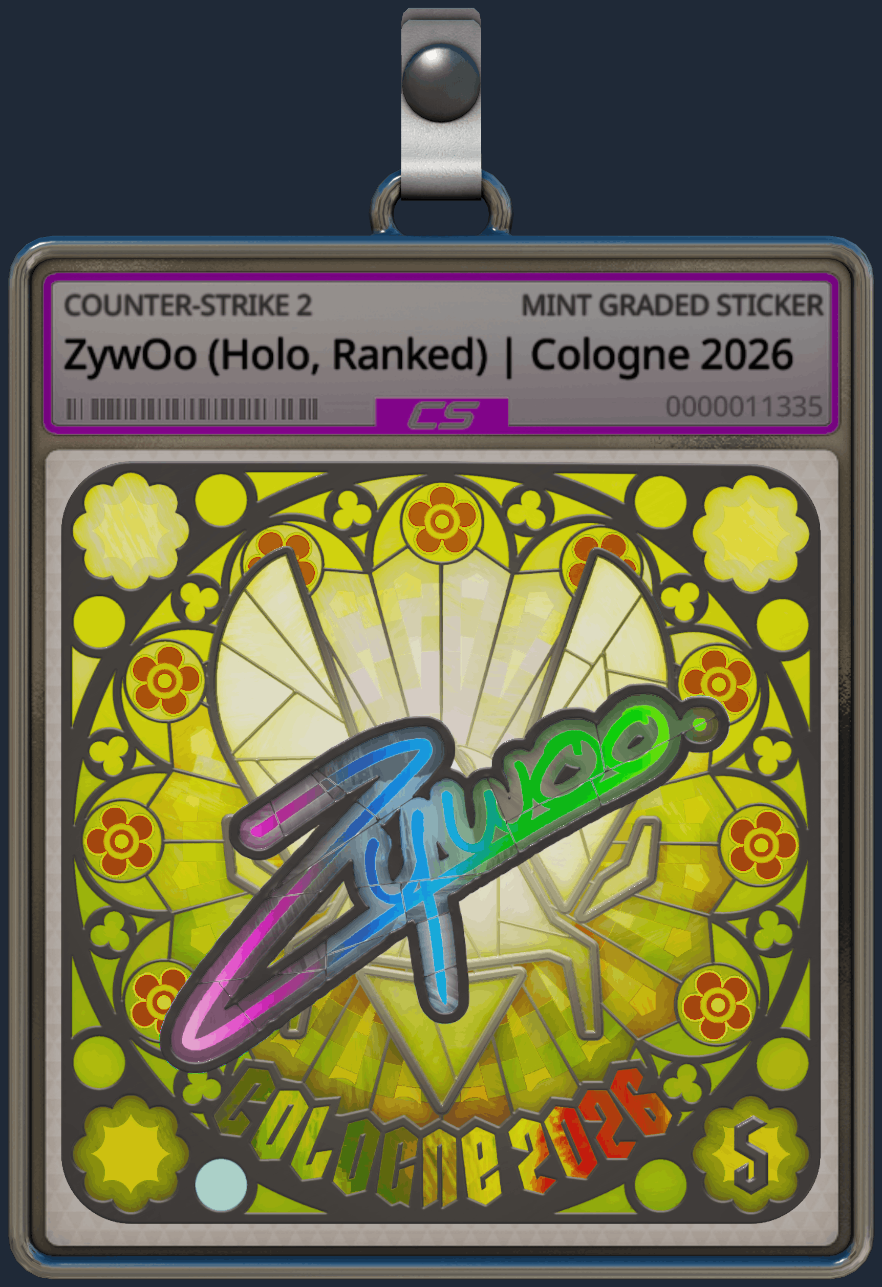 Sticker | ZywOo (Holo, Ranked) | Cologne 2026 Image