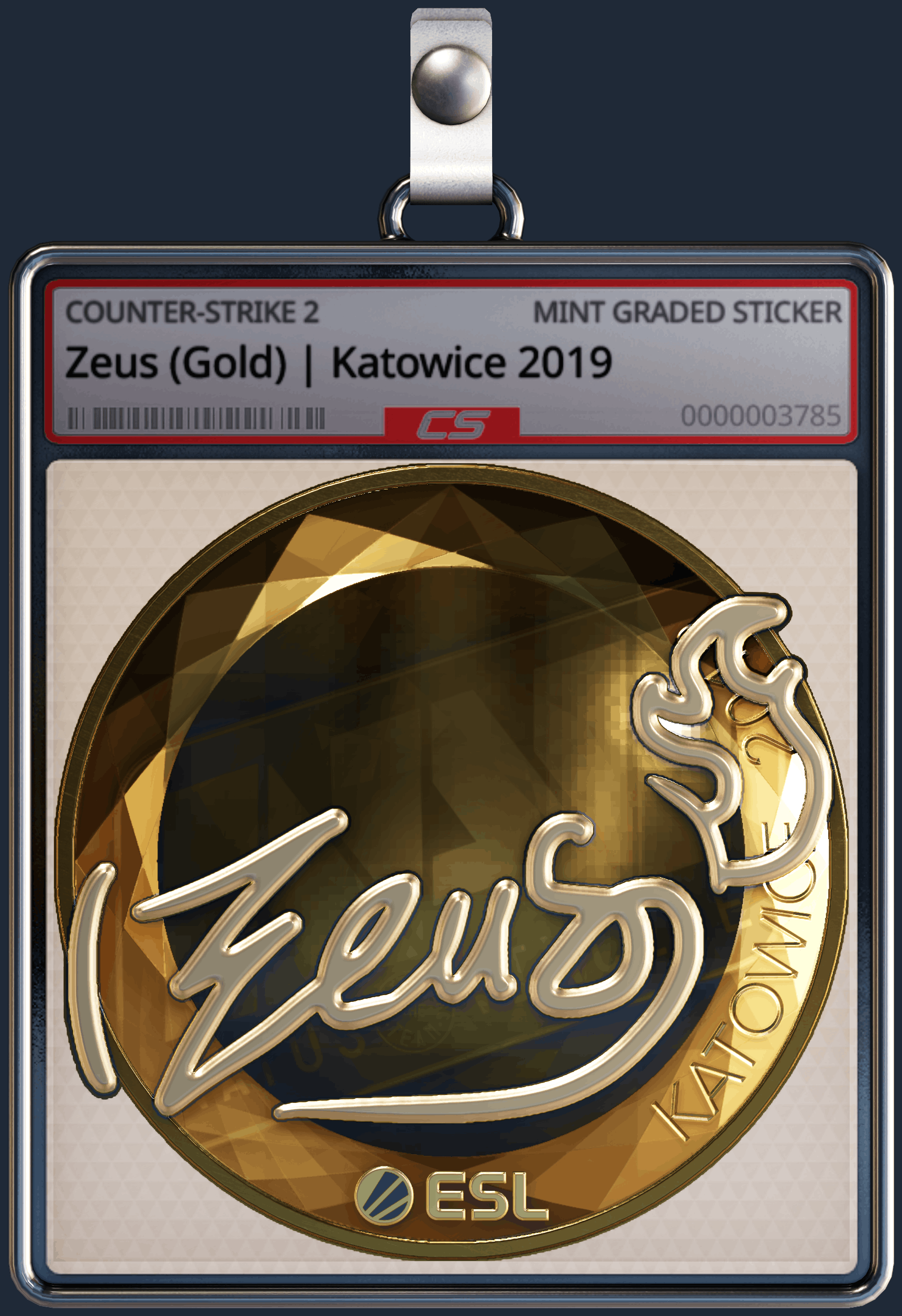 Sticker | Zeus (Gold) | Katowice 2019 Image