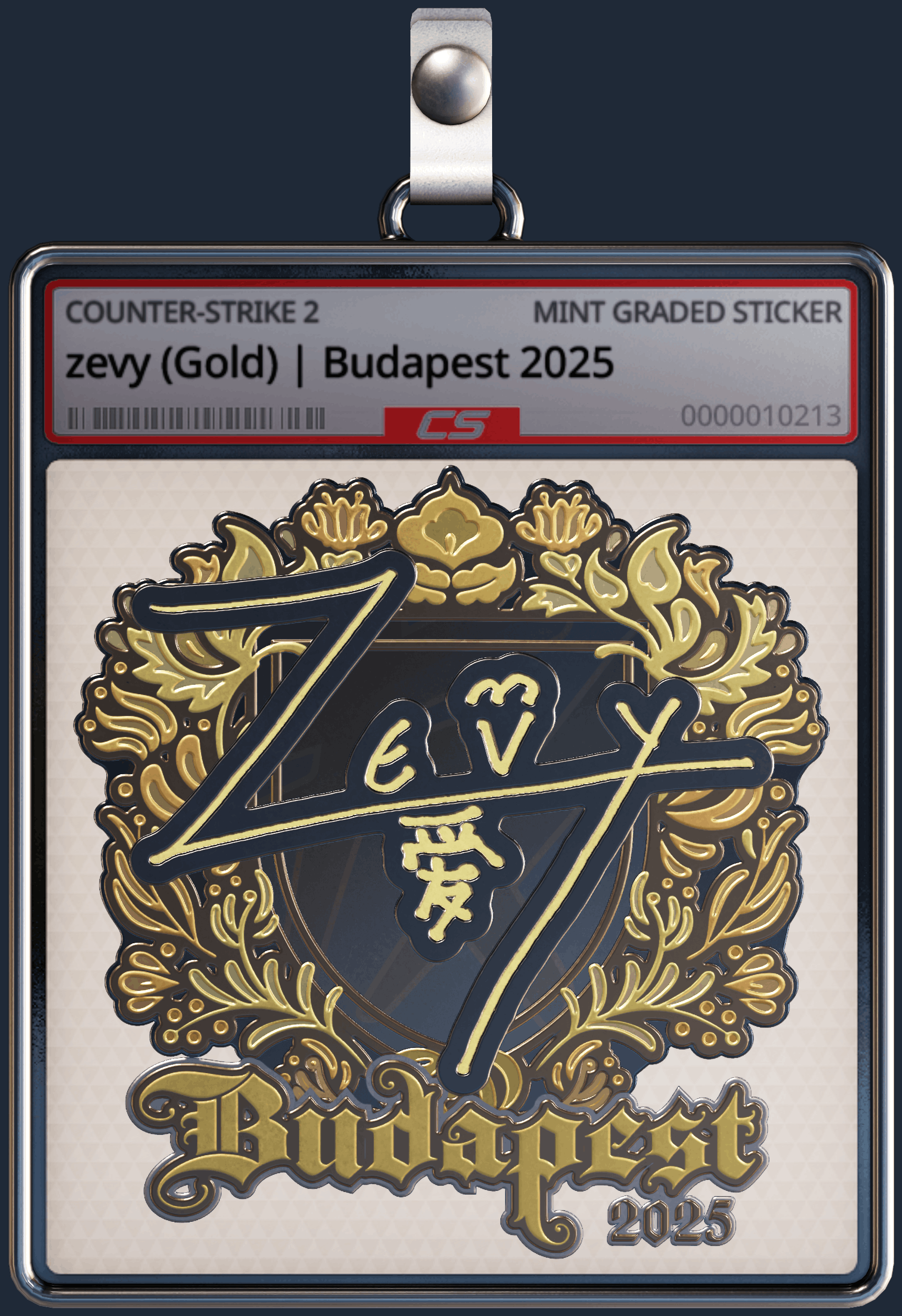 Sticker | zevy (Gold) | Budapest 2025 Image