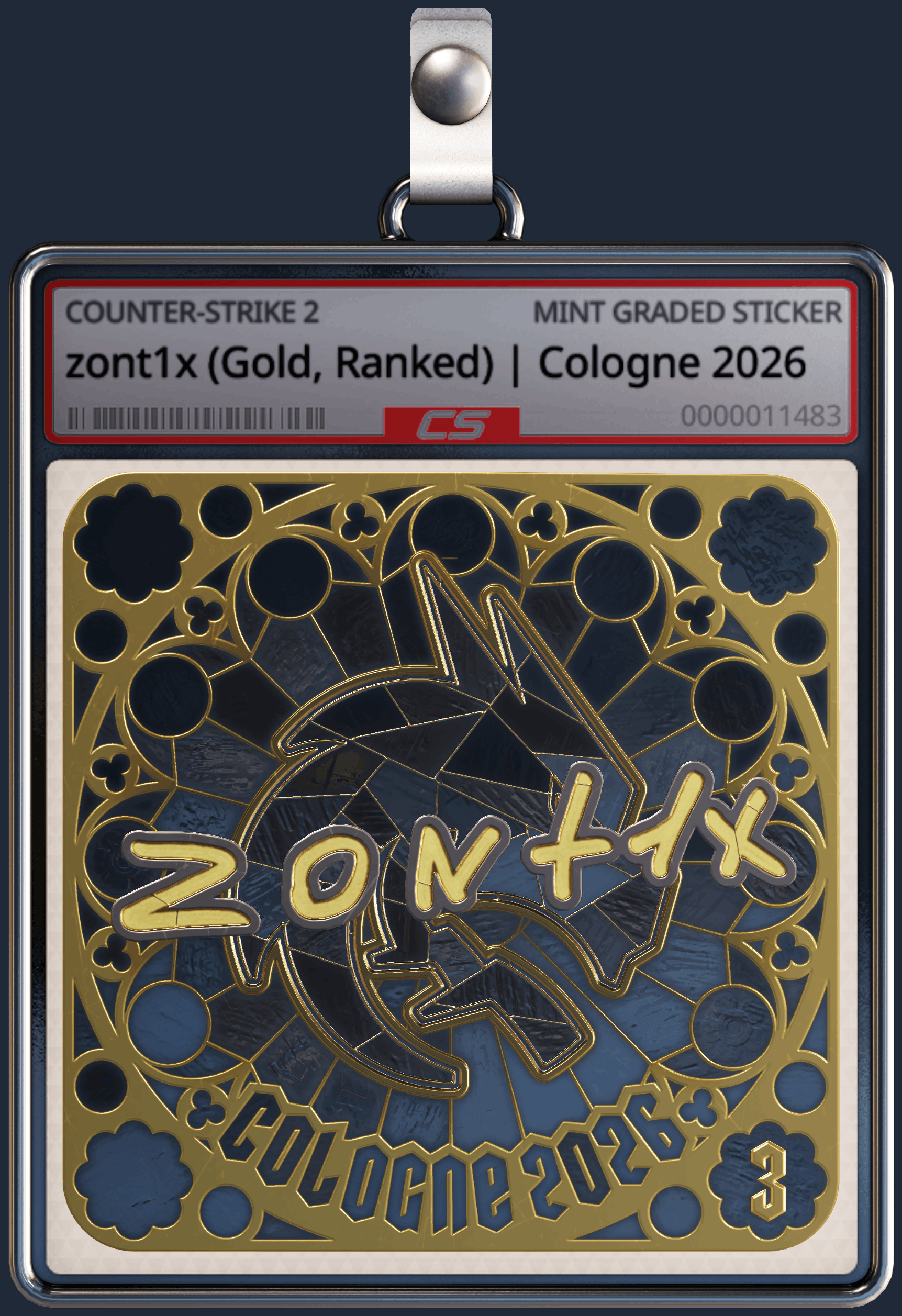 Sticker | zont1x (Gold, Ranked) | Cologne 2026 Image
