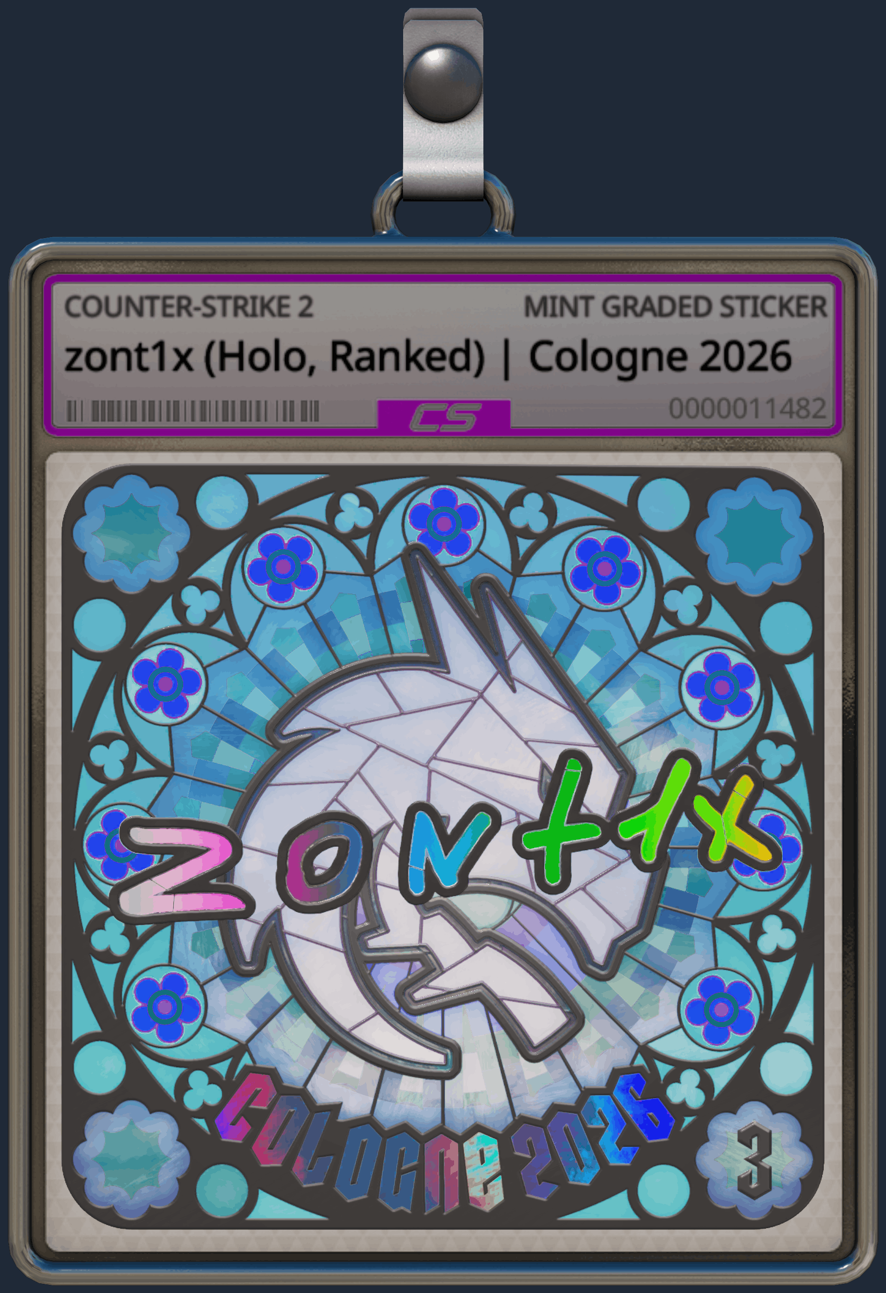 Sticker | zont1x (Holo, Ranked) | Cologne 2026 Image