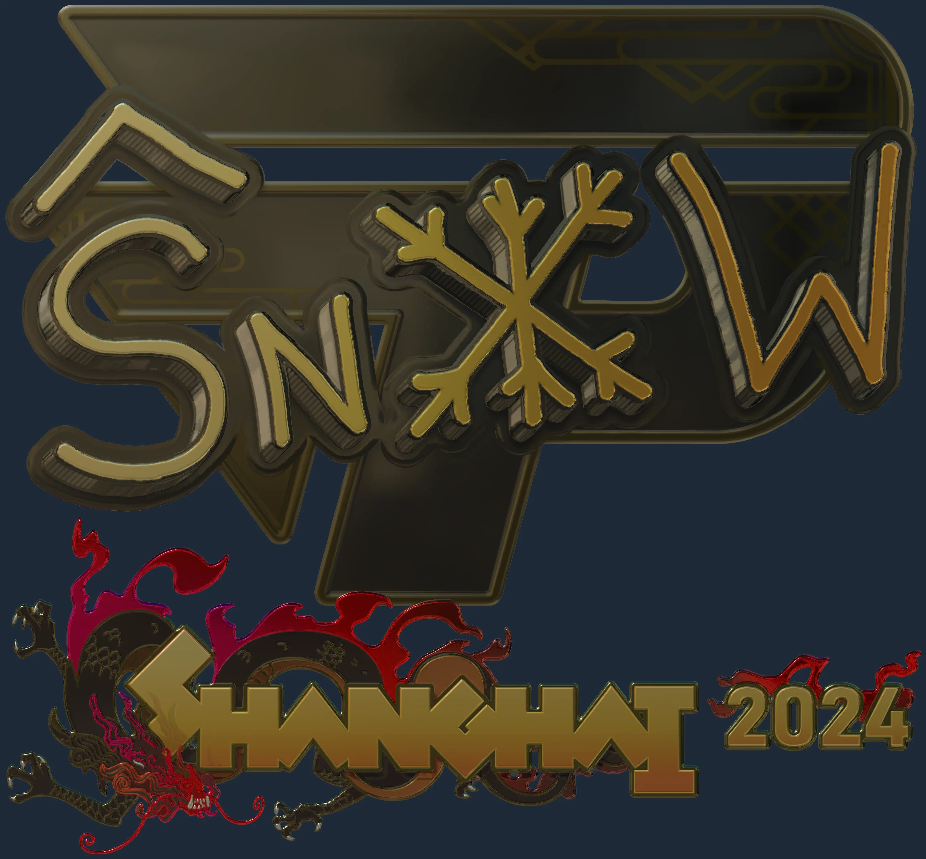 Sticker | snow (Gold) | Shanghai 2024 Image