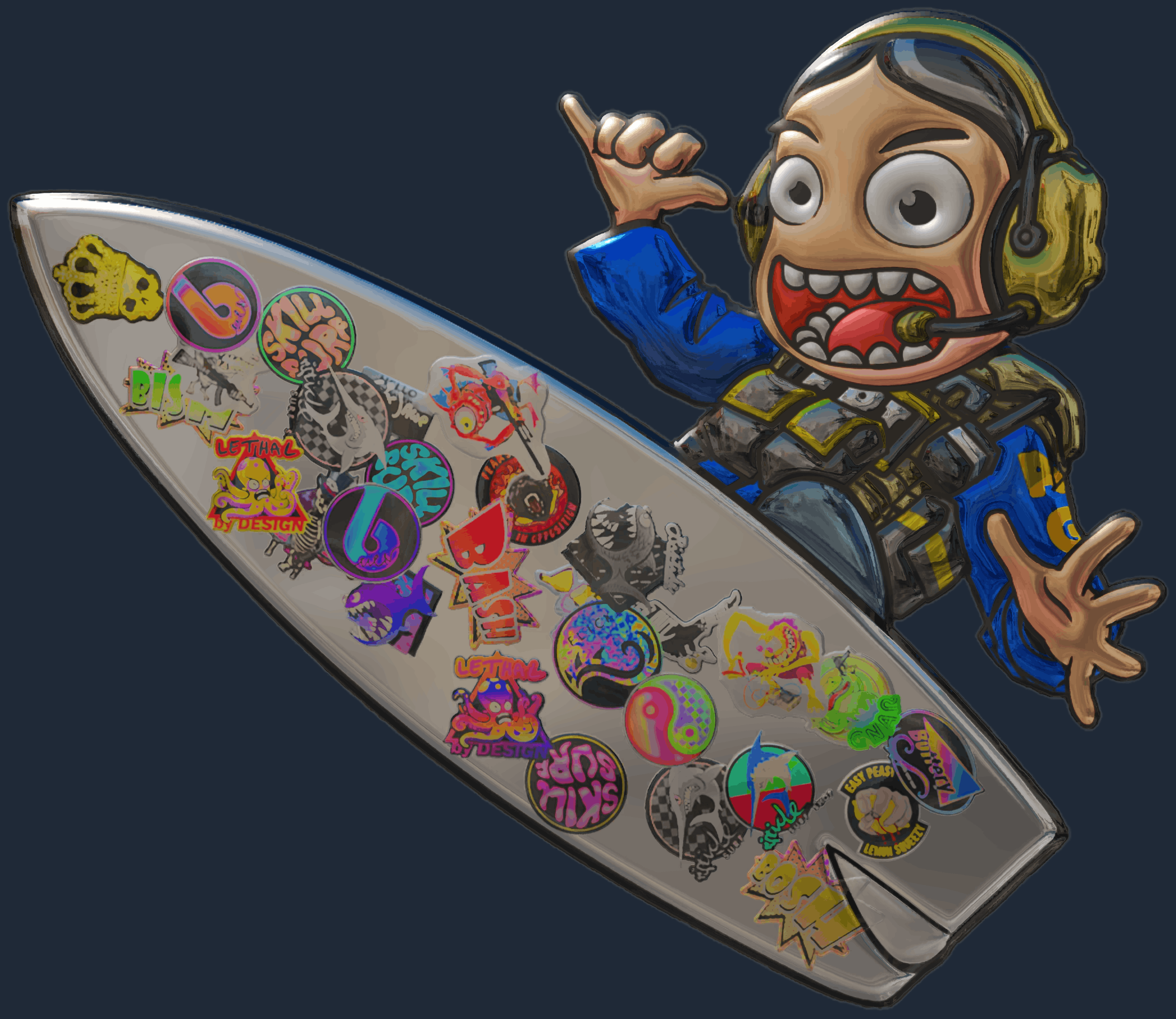 Sticker | Sticker Bomb Surf Ava (Foil) Image